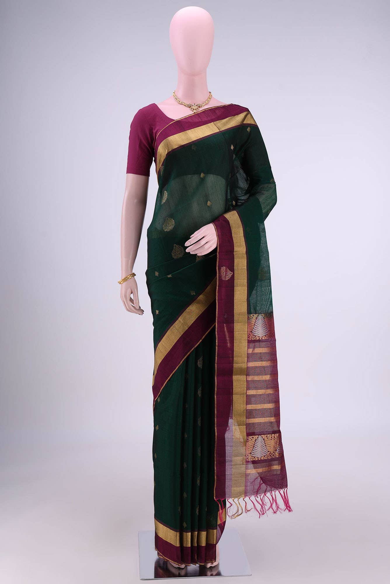 Green Coimbatore Silk Cotton Saree