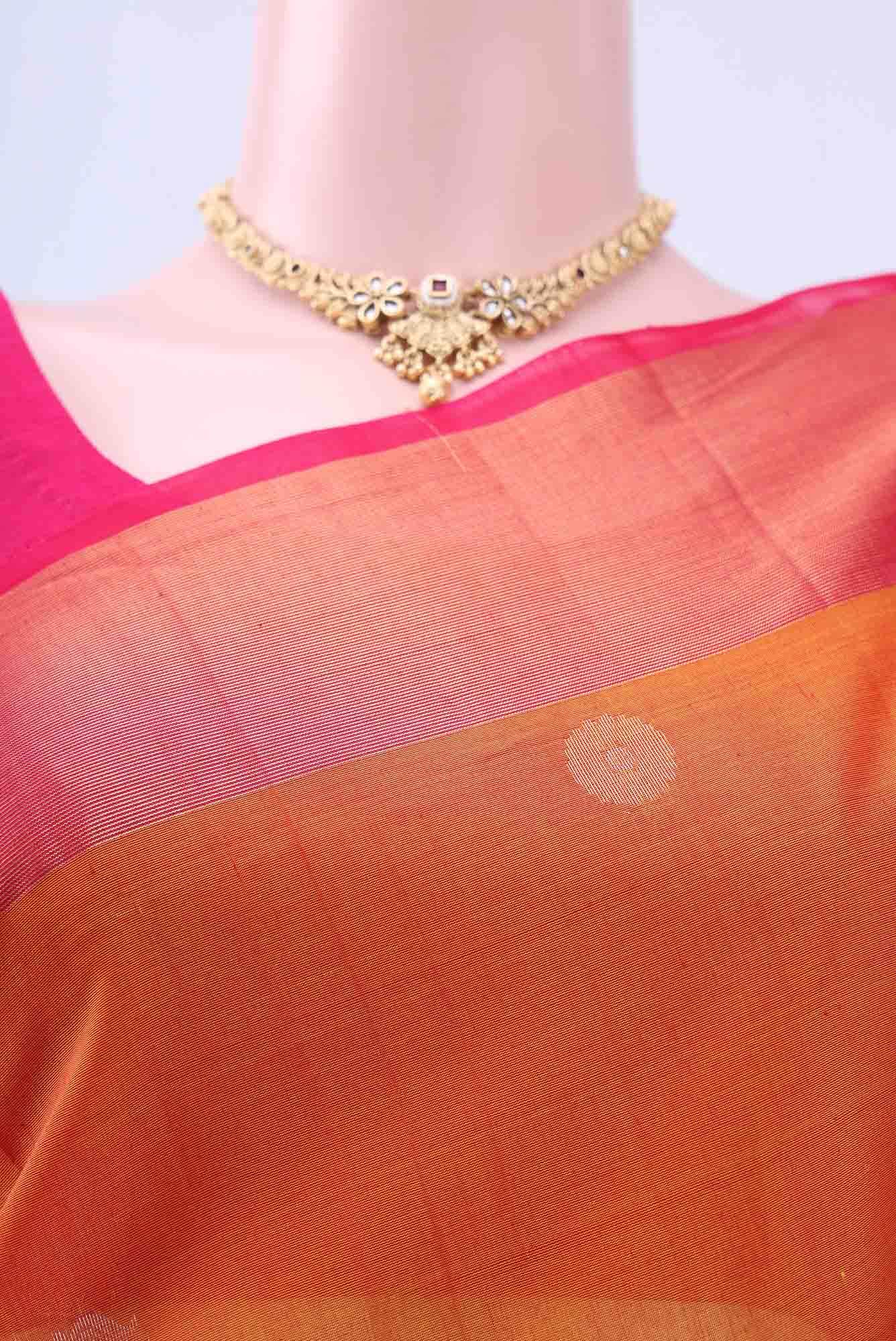Rust Kota Cotton Saree