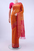Rust Kota Cotton Saree