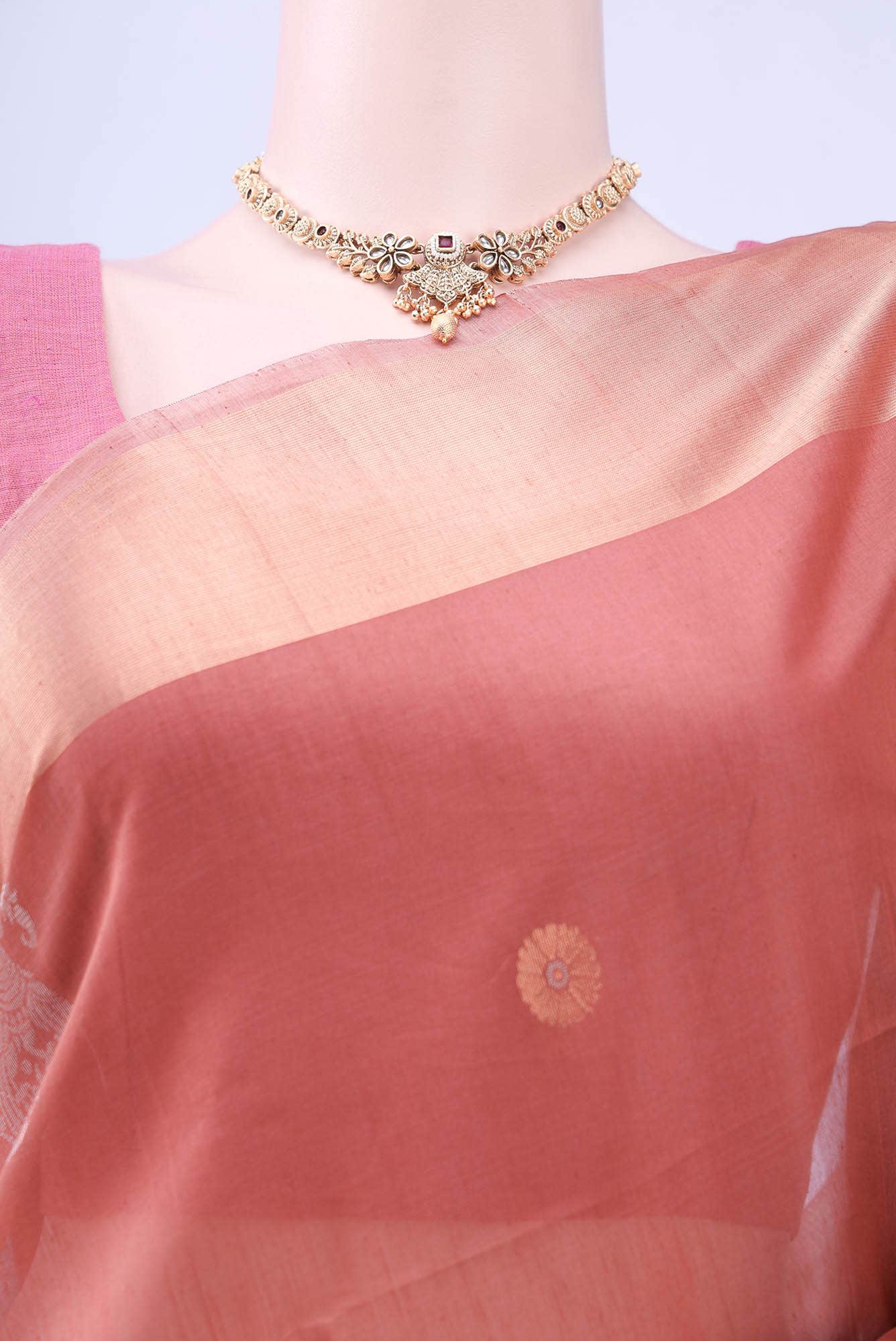 Cinnamon Kota Cotton Saree
