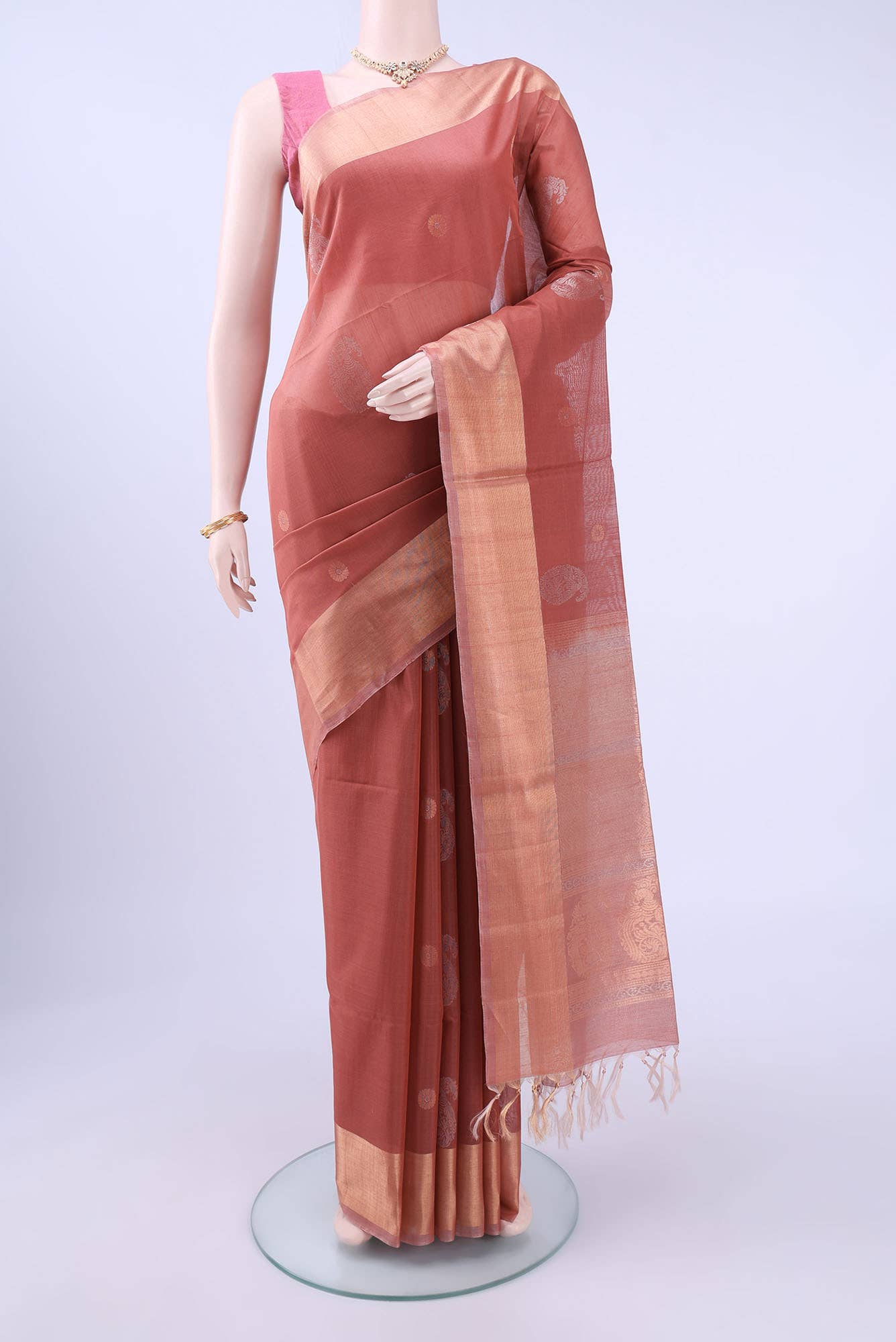Cinnamon Kota Cotton Saree