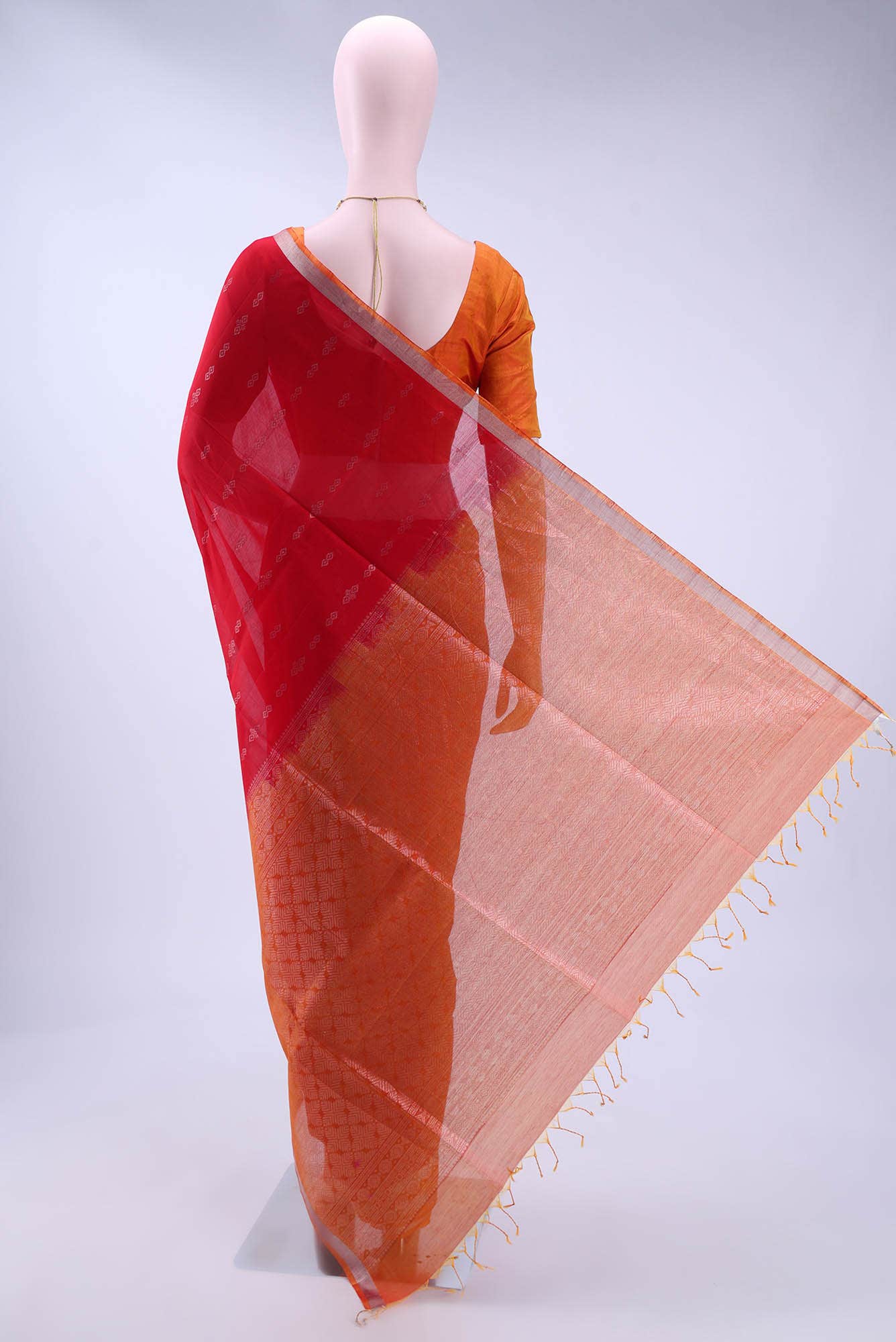 Red Kota Cotton Saree