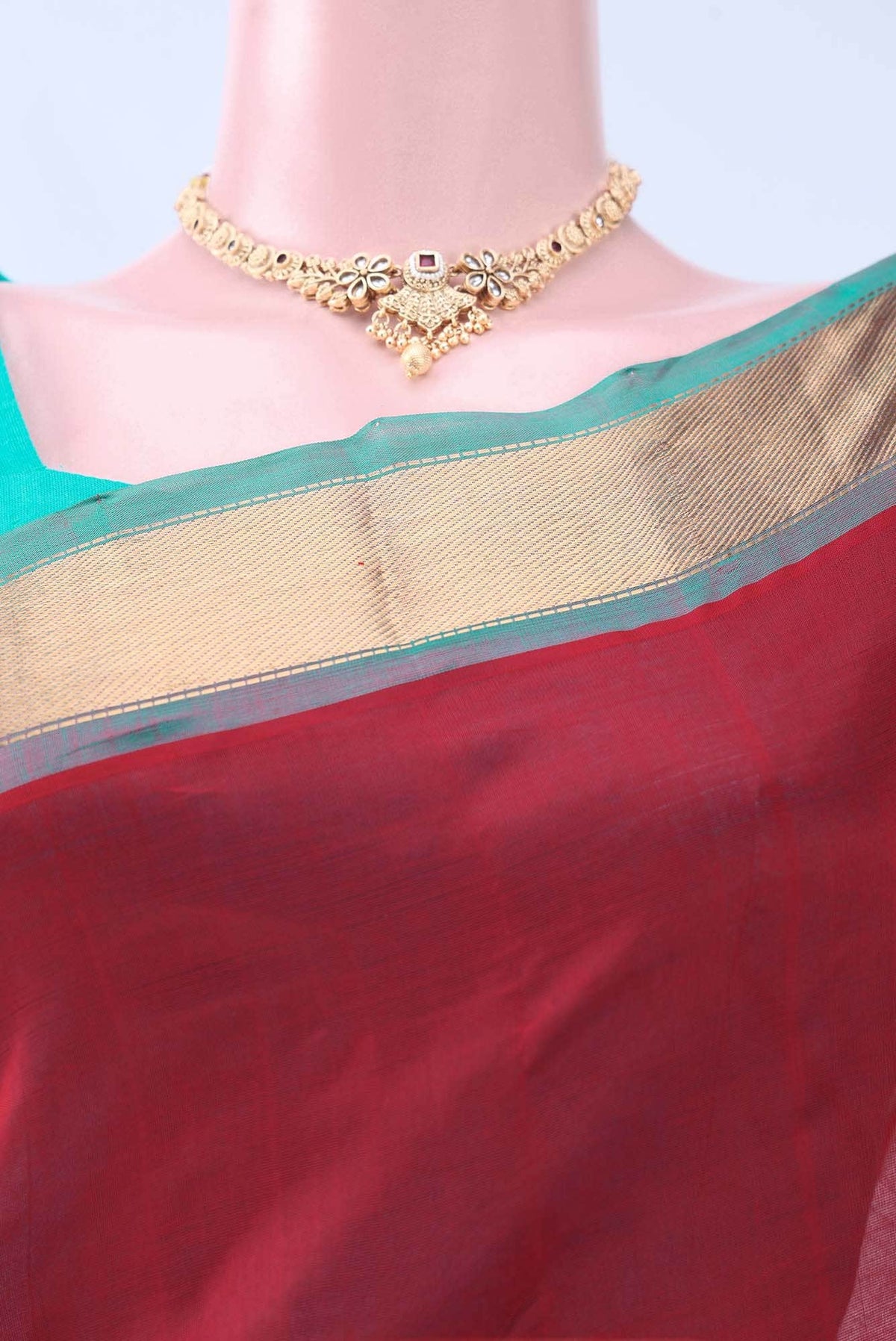 Red Silk Cotton Saree