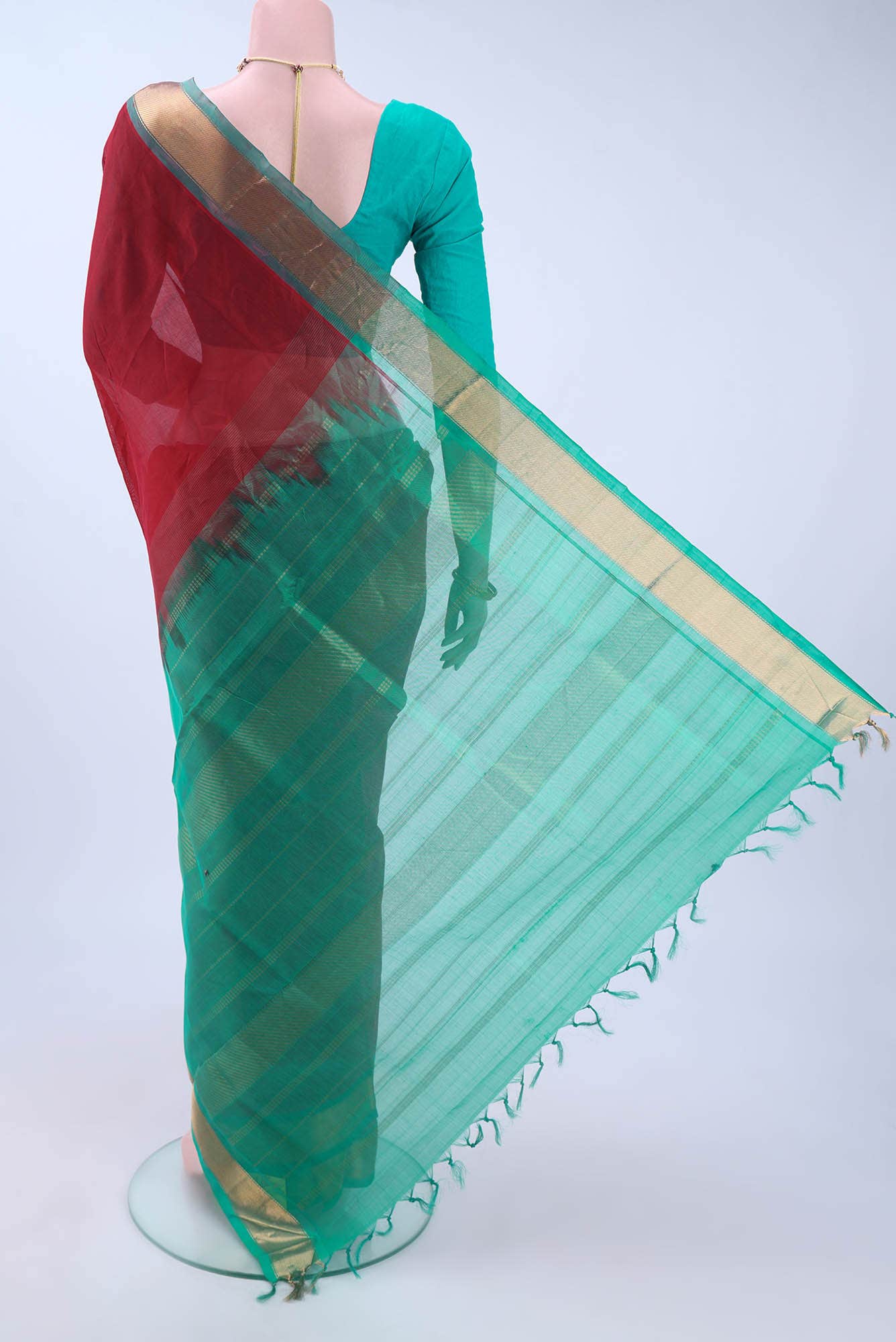 Red Silk Cotton Saree