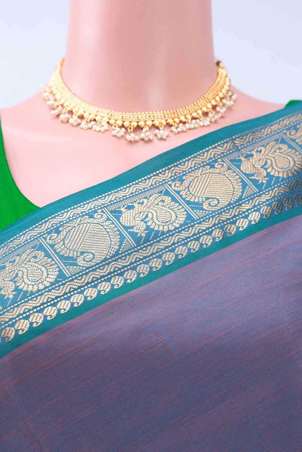 Blue Silk Cotton Saree