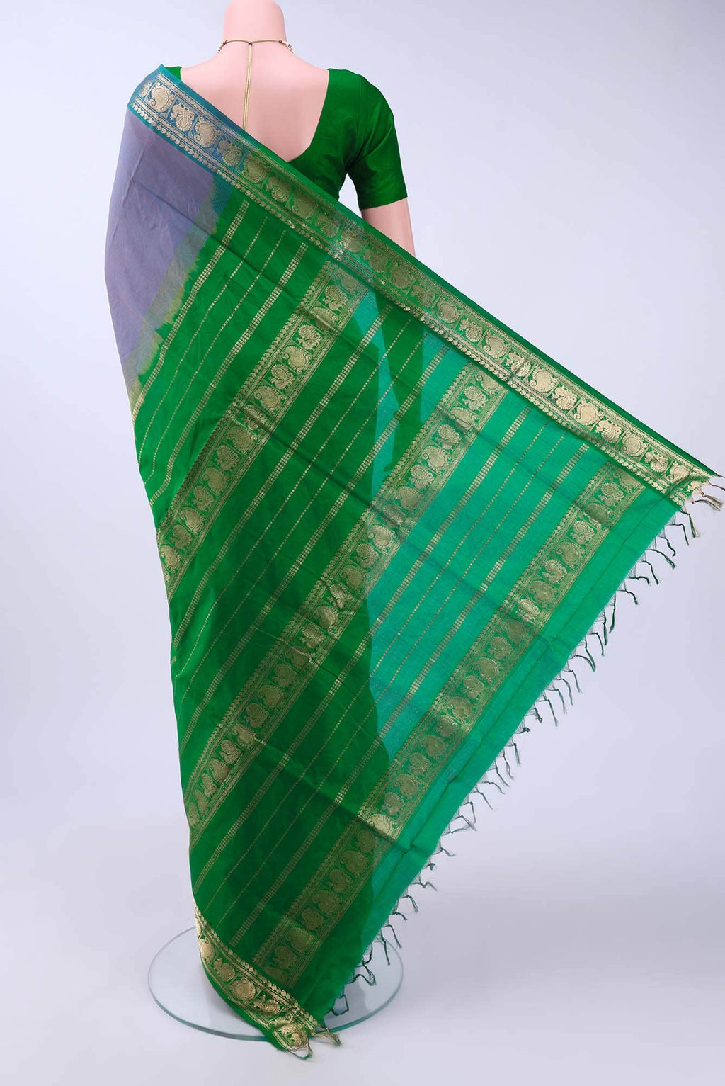 Blue Silk Cotton Saree