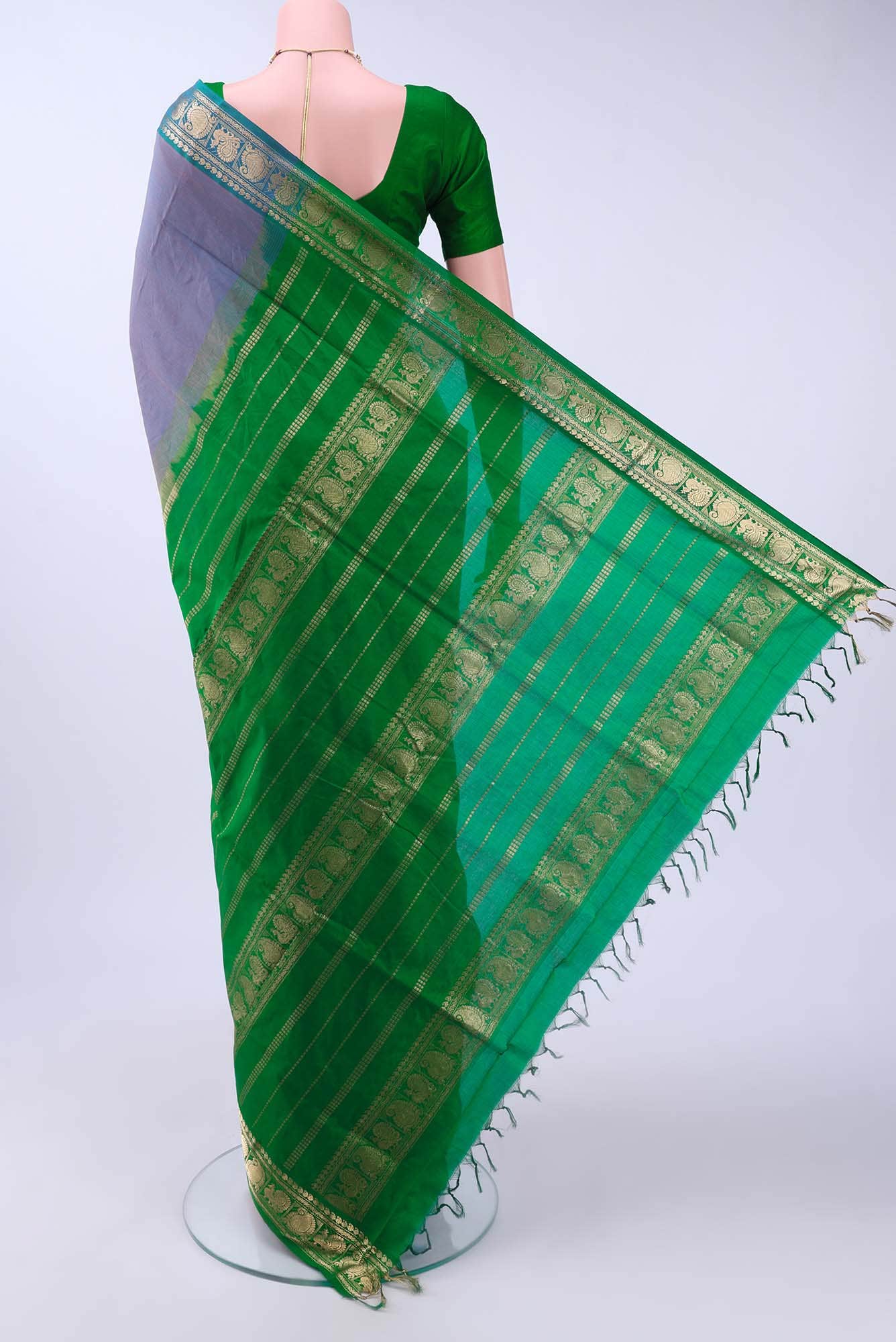 Blue Silk Cotton Saree