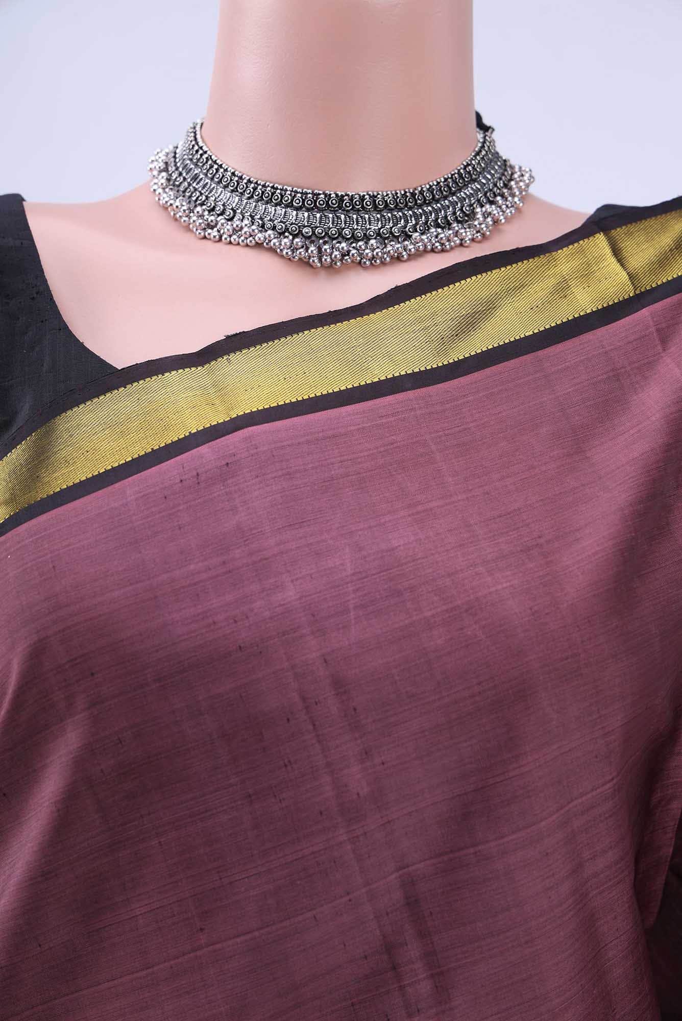 Peach Kanchipuram Saree