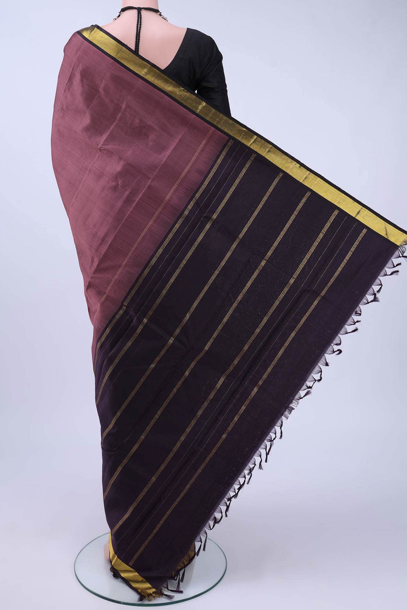 Peach Kanchipuram Saree