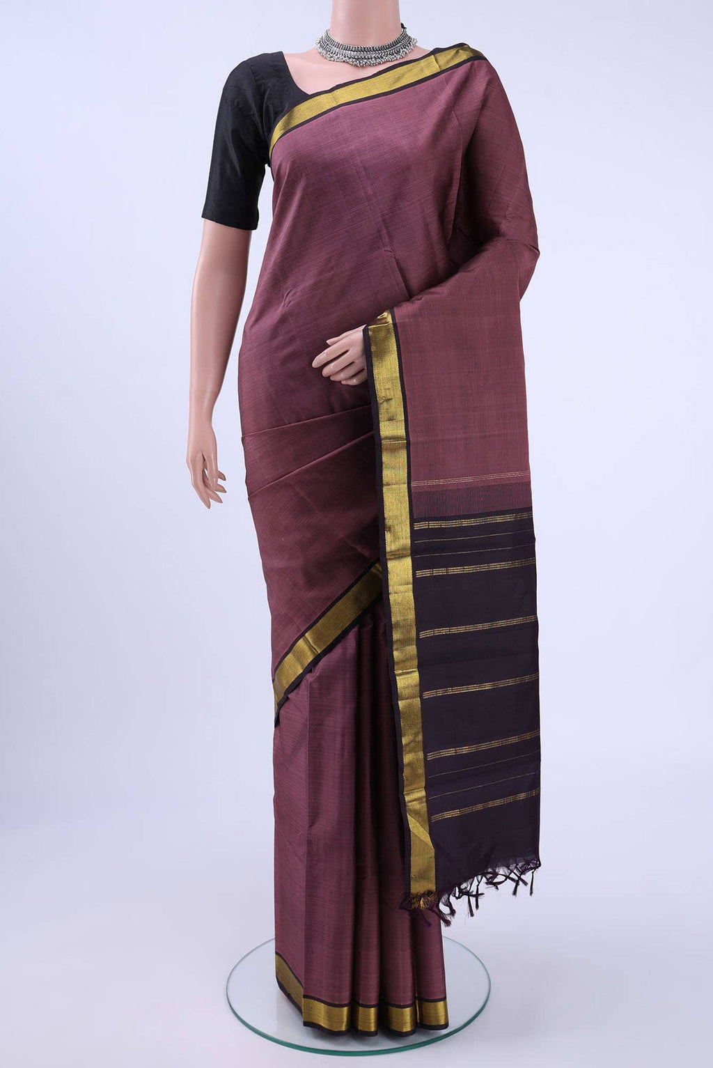 Peach Kanchipuram Saree