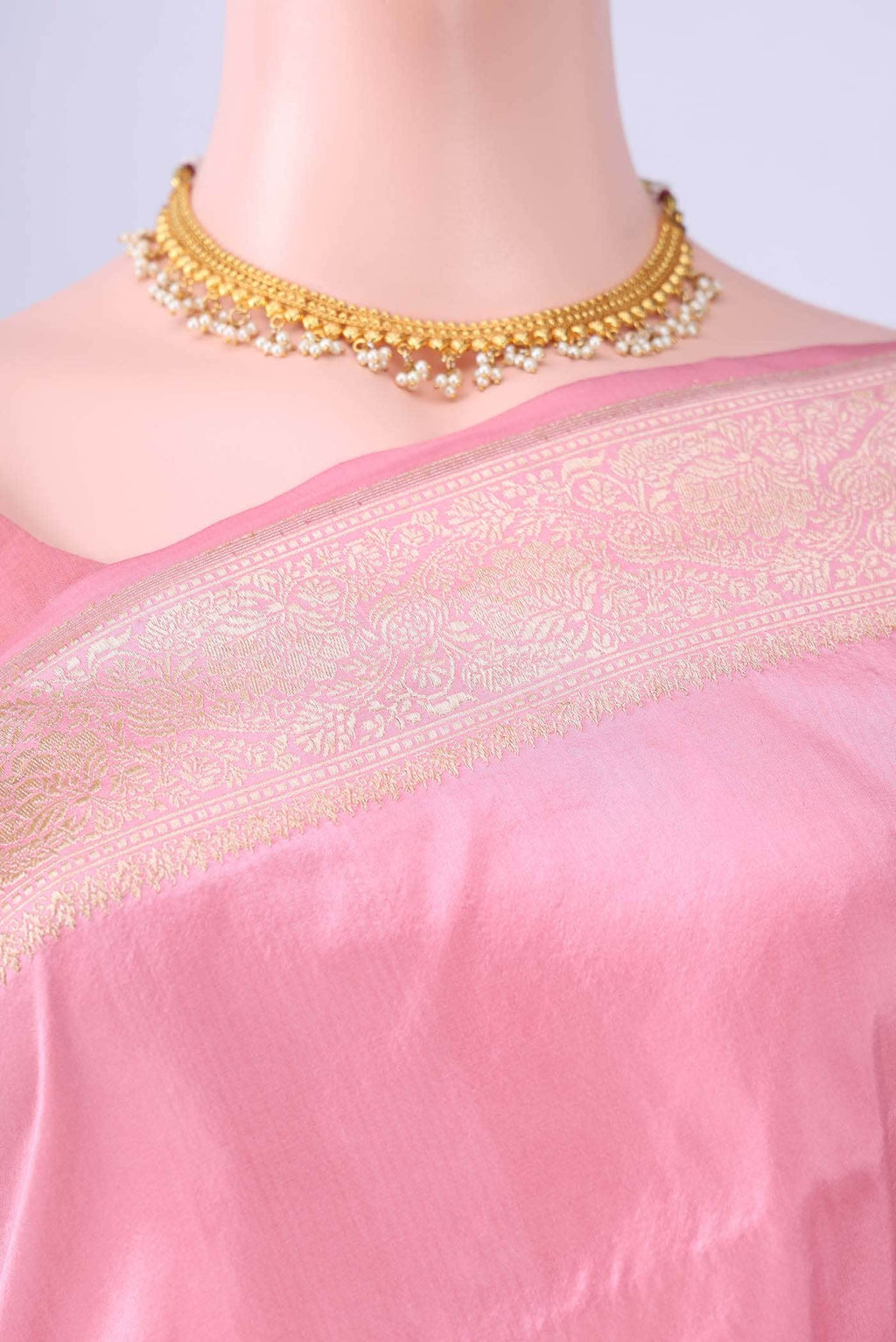 Pink Banarasi Silk Saree