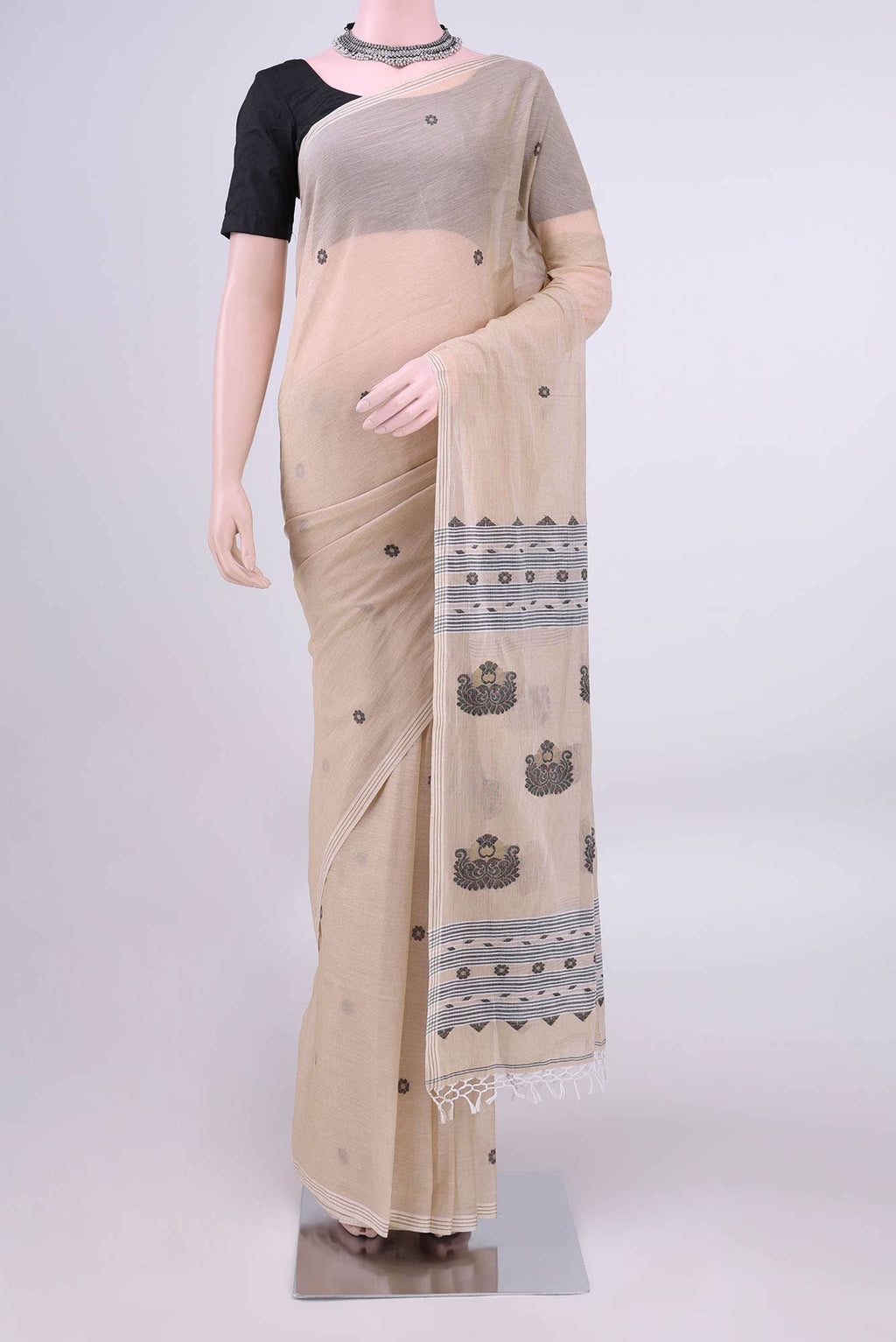 Beige Bengal Cotton - Others Saree