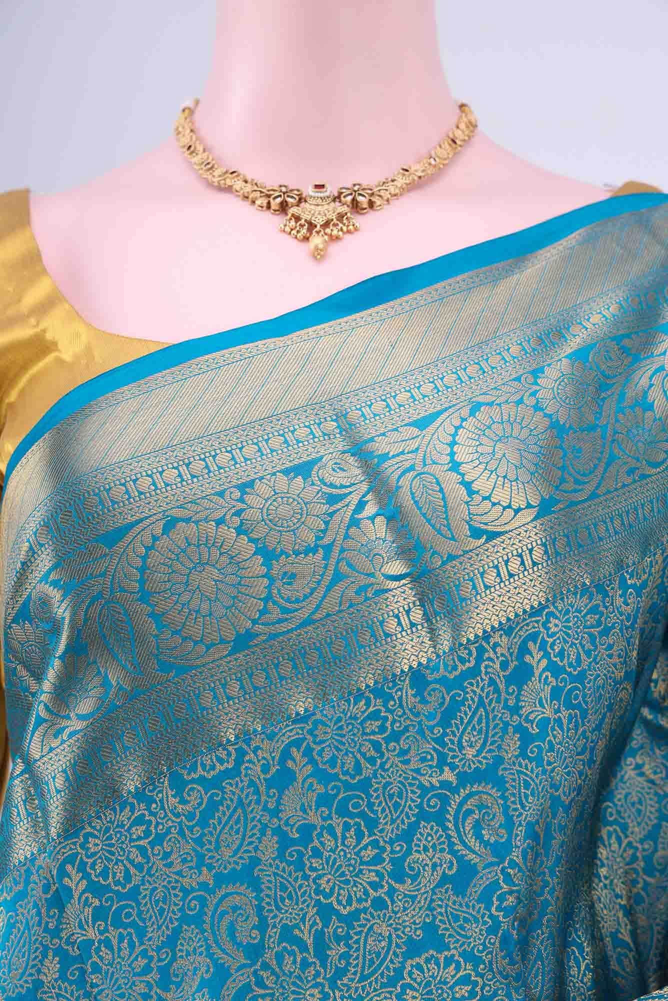 Blue Bangalore Silk Saree