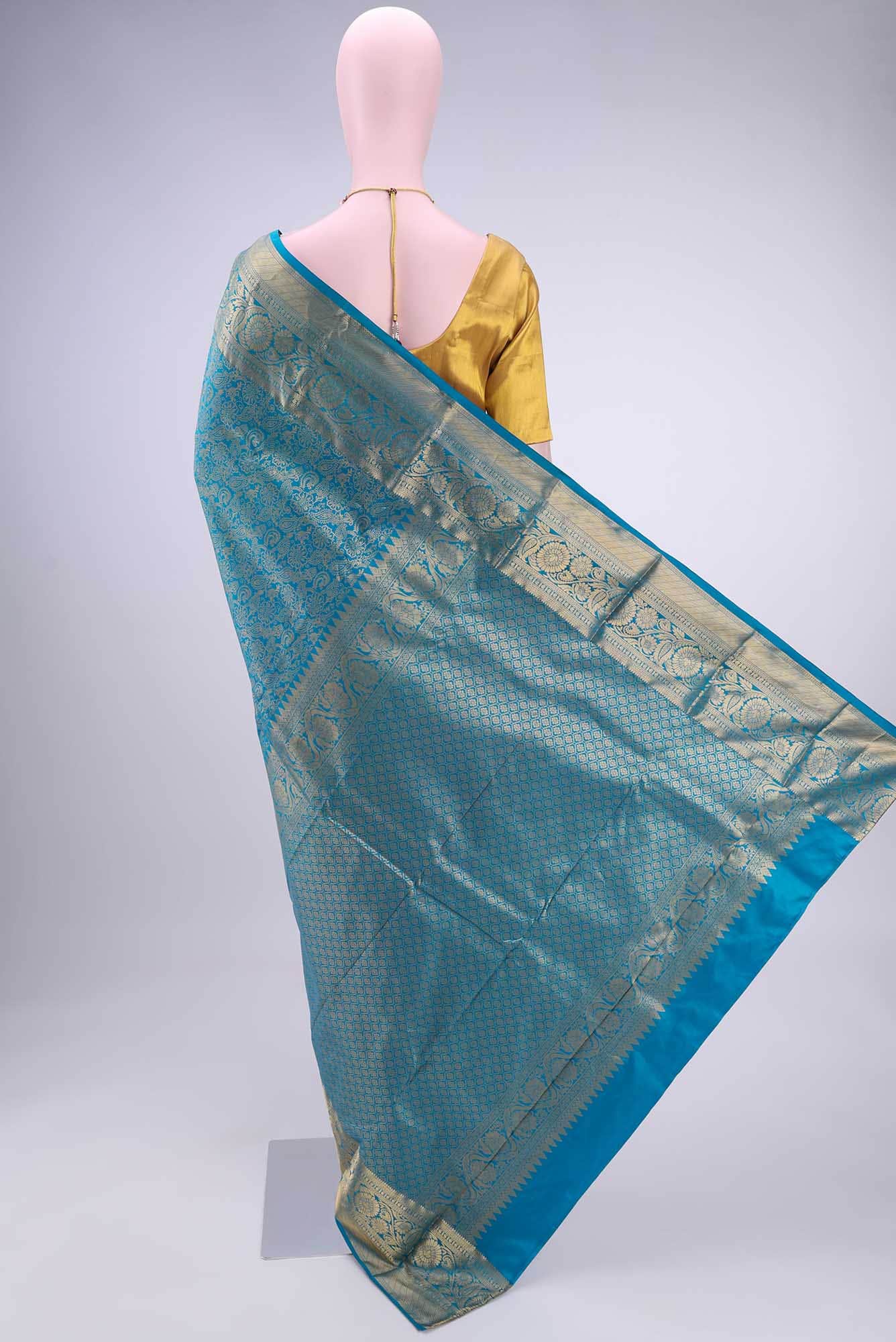 Blue Bangalore Silk Saree