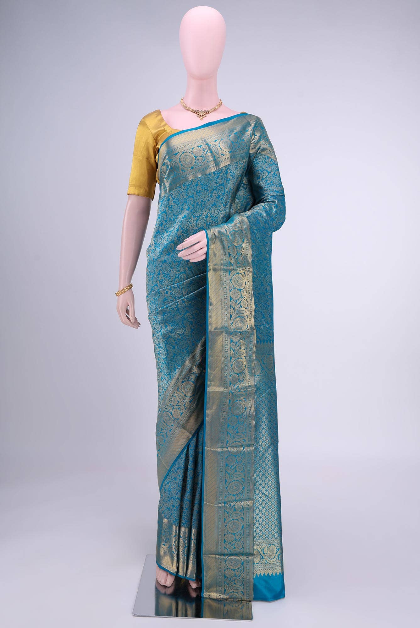 Blue Bangalore Silk Saree