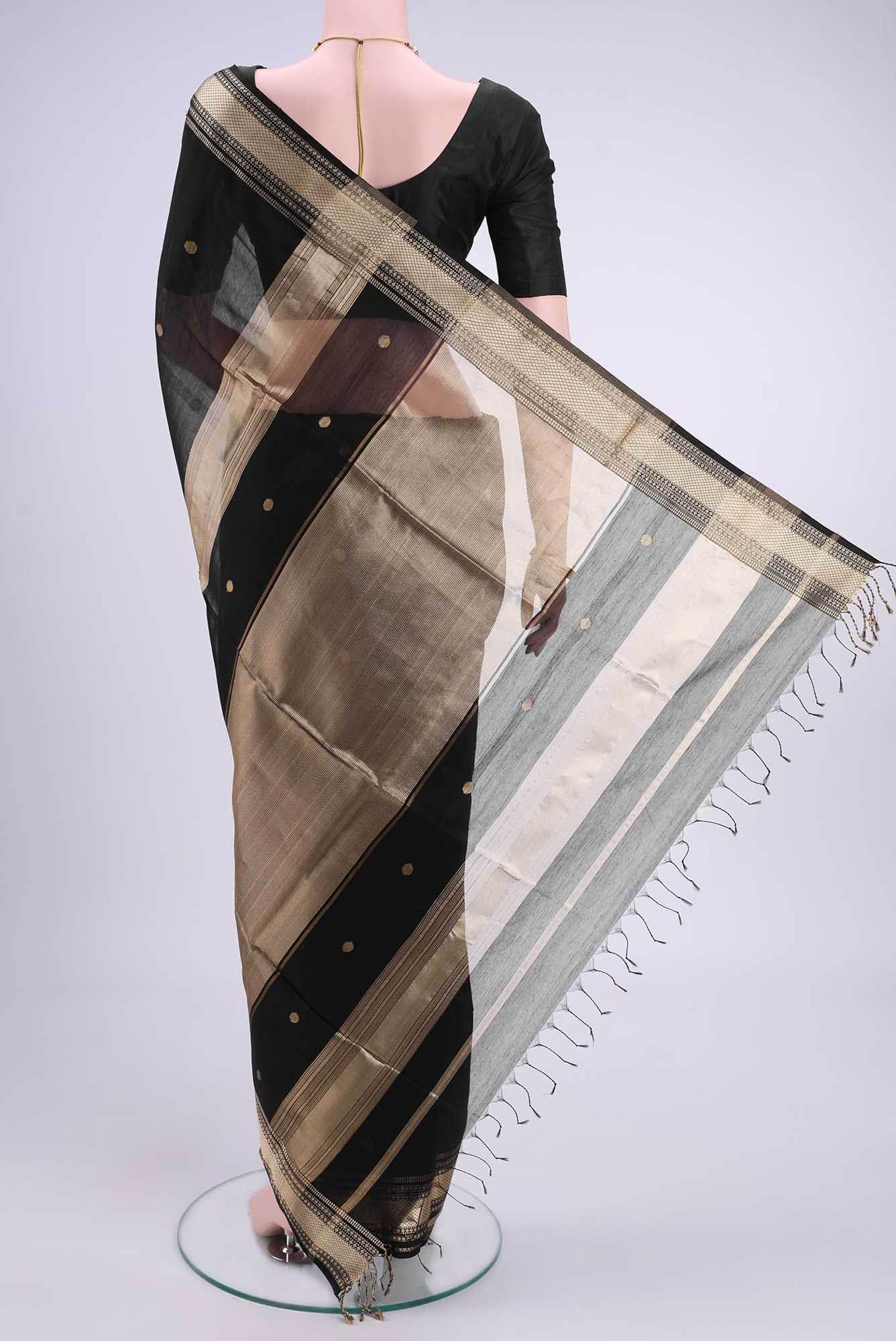 N Dual Tone Maheshwari Silk Cotton Saree