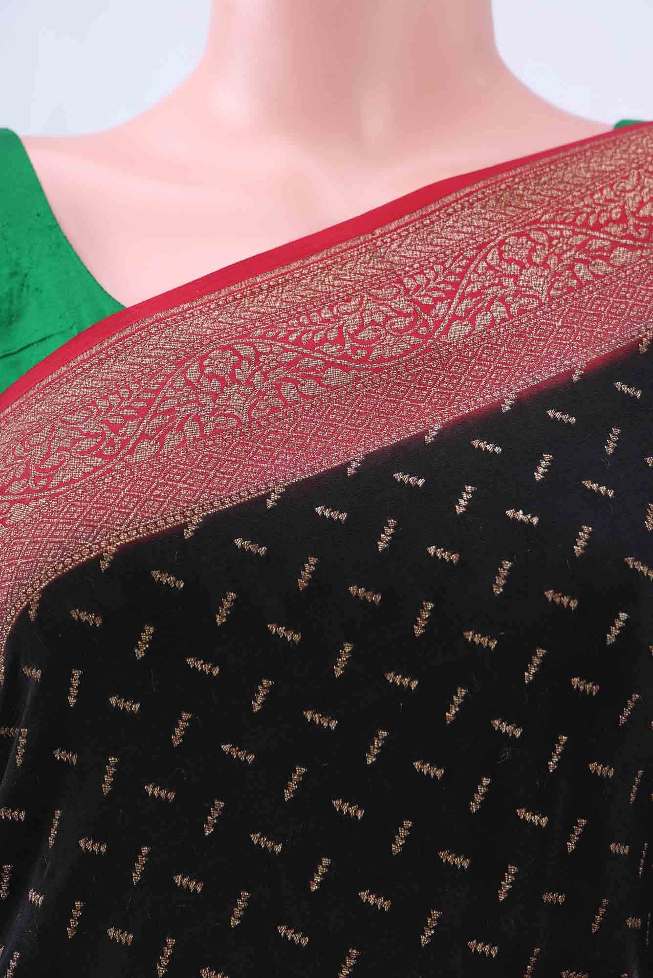 Black Banarasi Georgette Saree