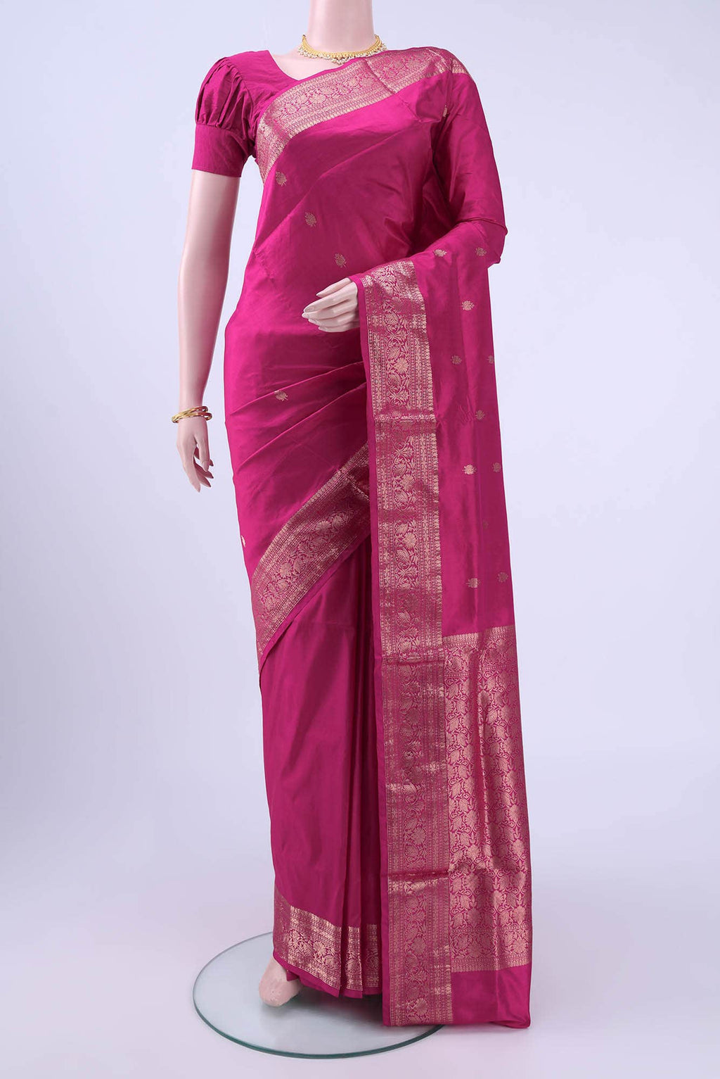 Pink Banarasi Katan Silk Saree