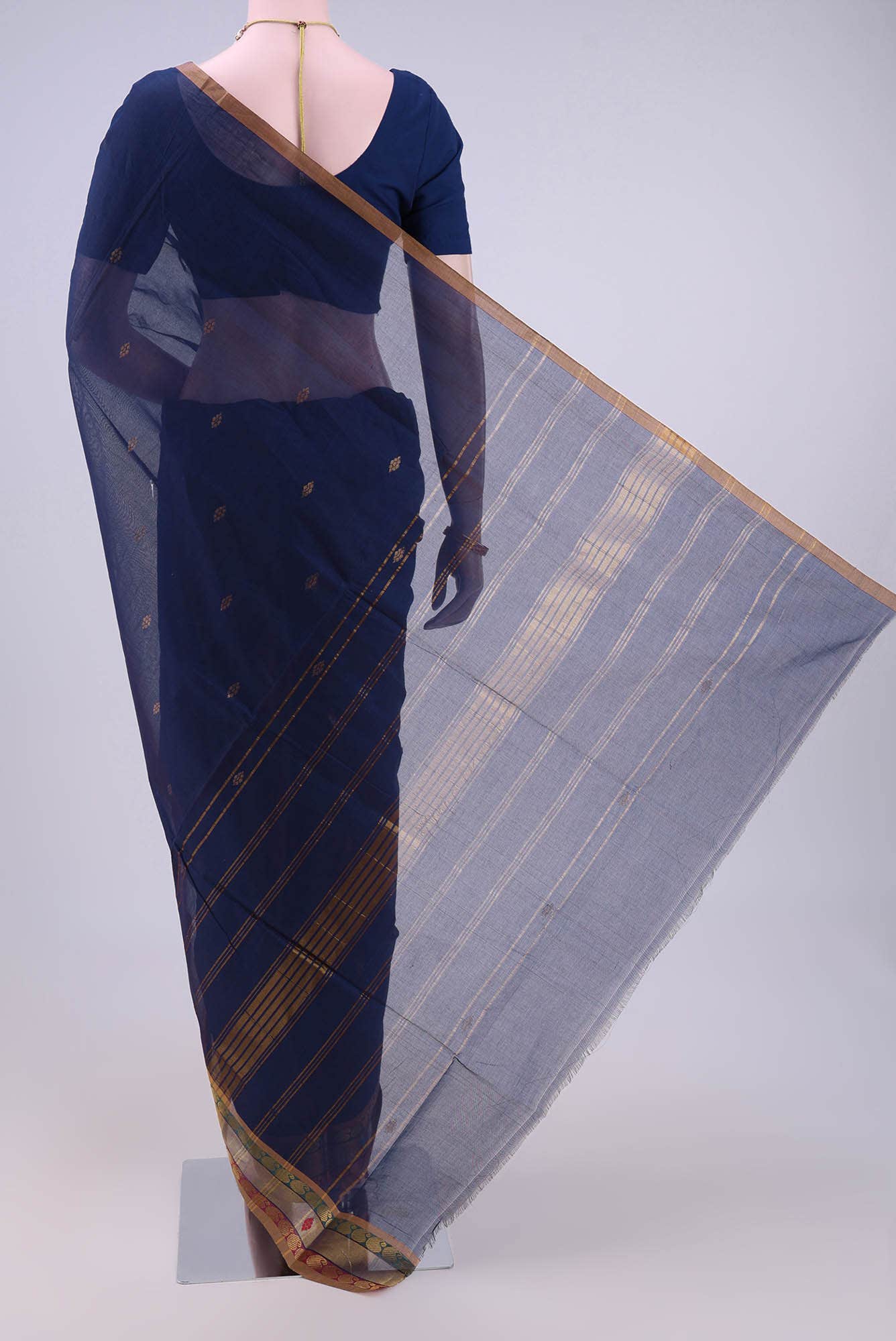 Dark Blue Venkatagiri Cotton Saree