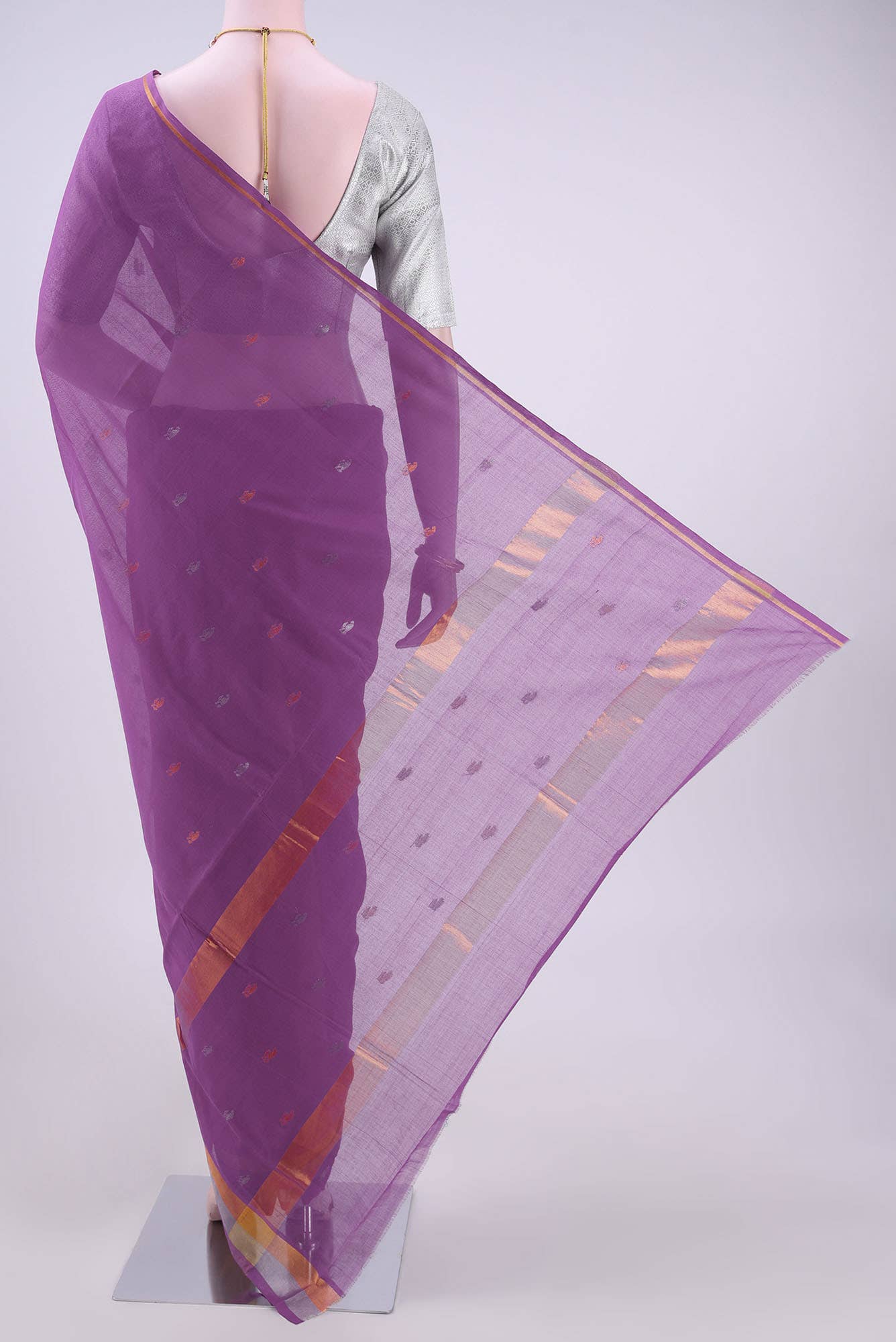 Lilac Venkatagiri Cotton Saree