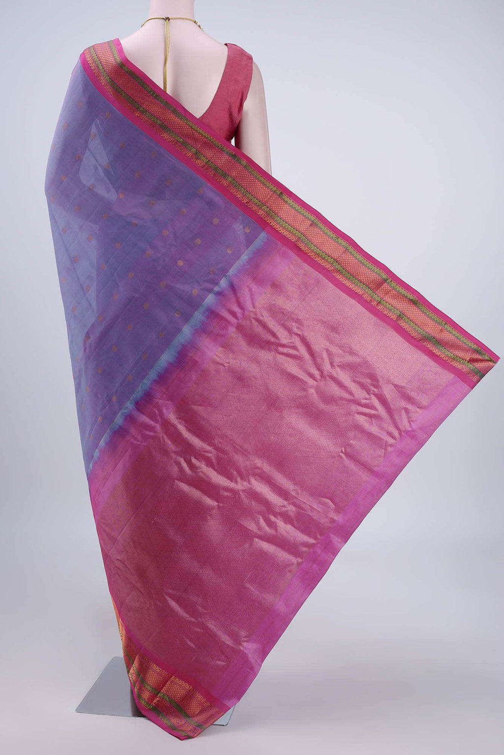 Blue Gadwal Silk Saree