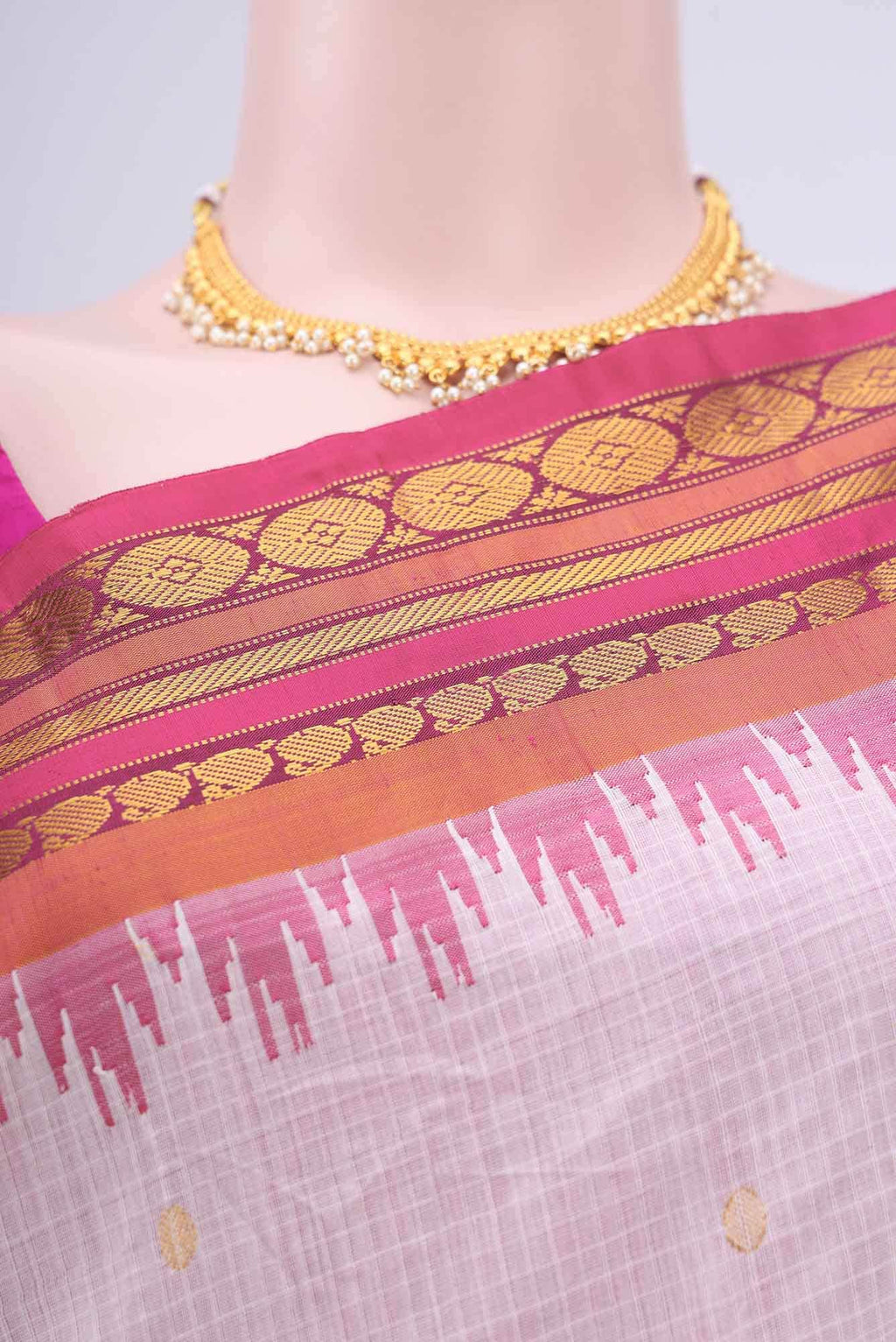 Pink Gadwal Silk Saree