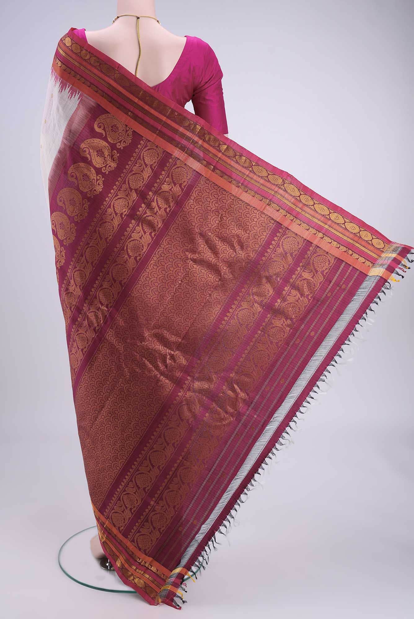 Pink Gadwal Silk Saree