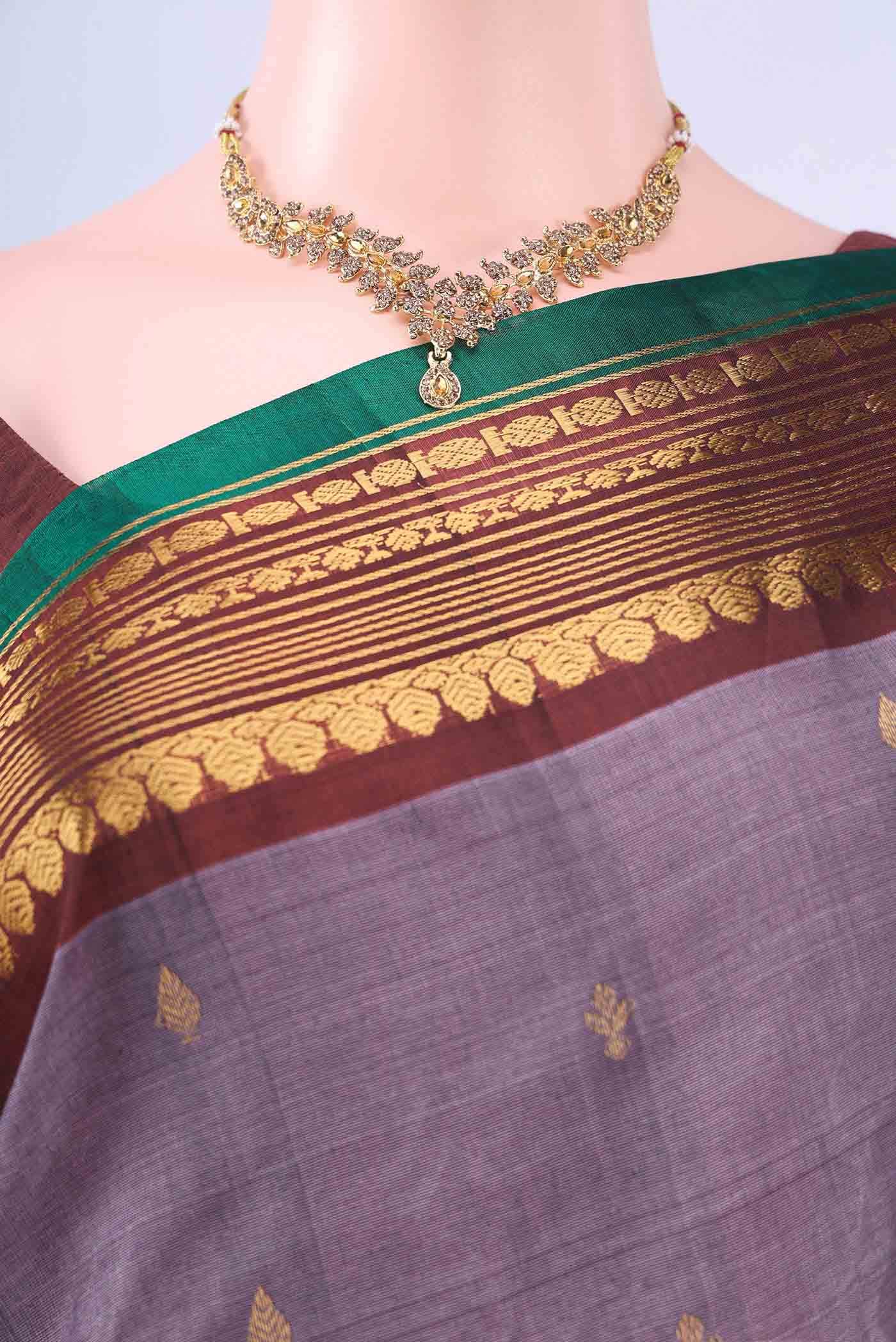 Maroon Gadwal Silk Saree