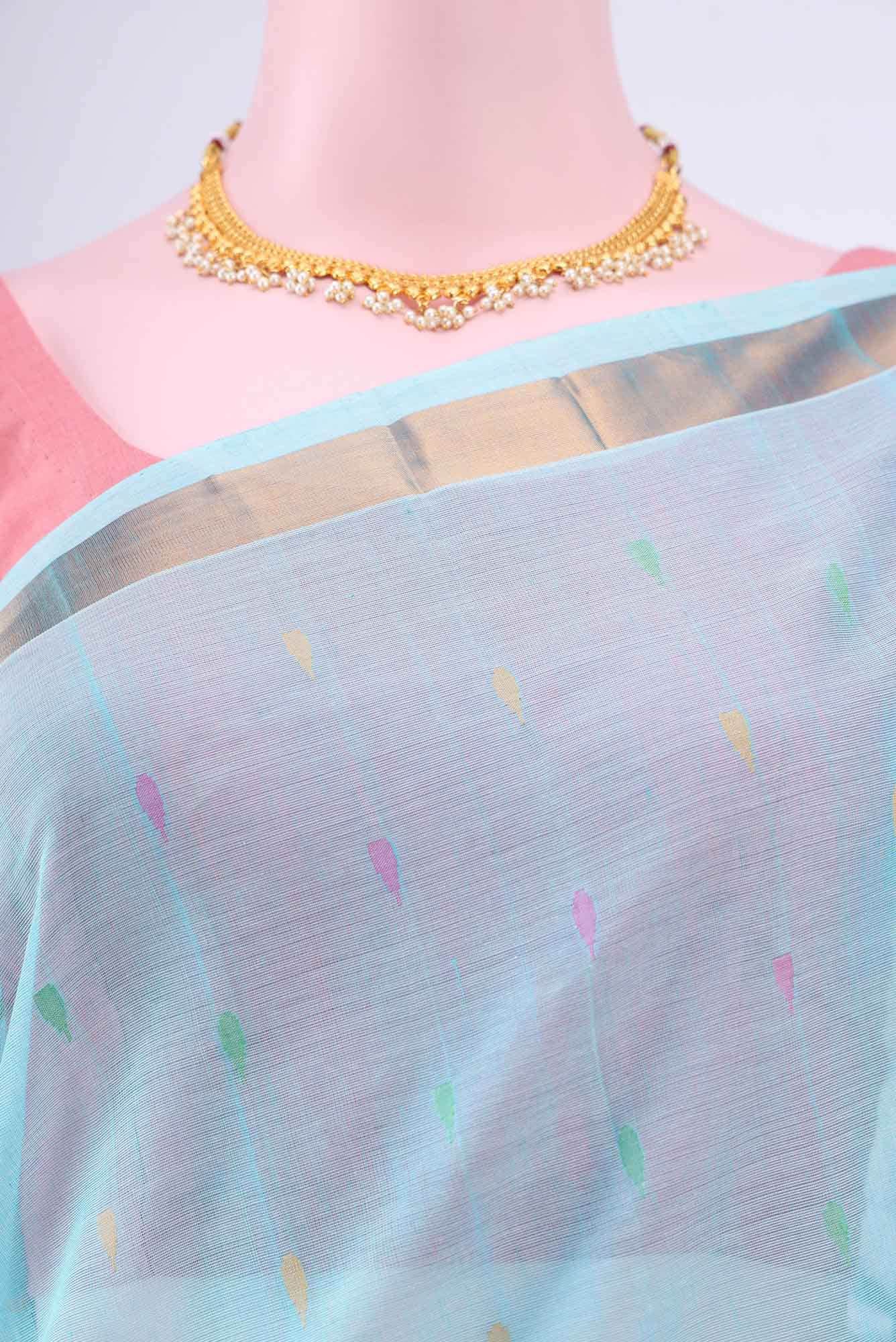 Sky Blue Uppada Silk Saree