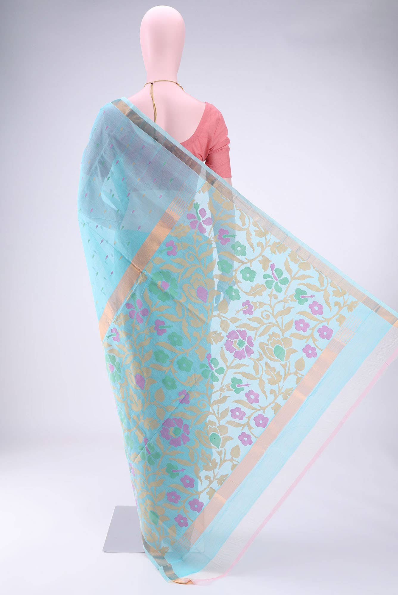 Sky Blue Uppada Silk Saree
