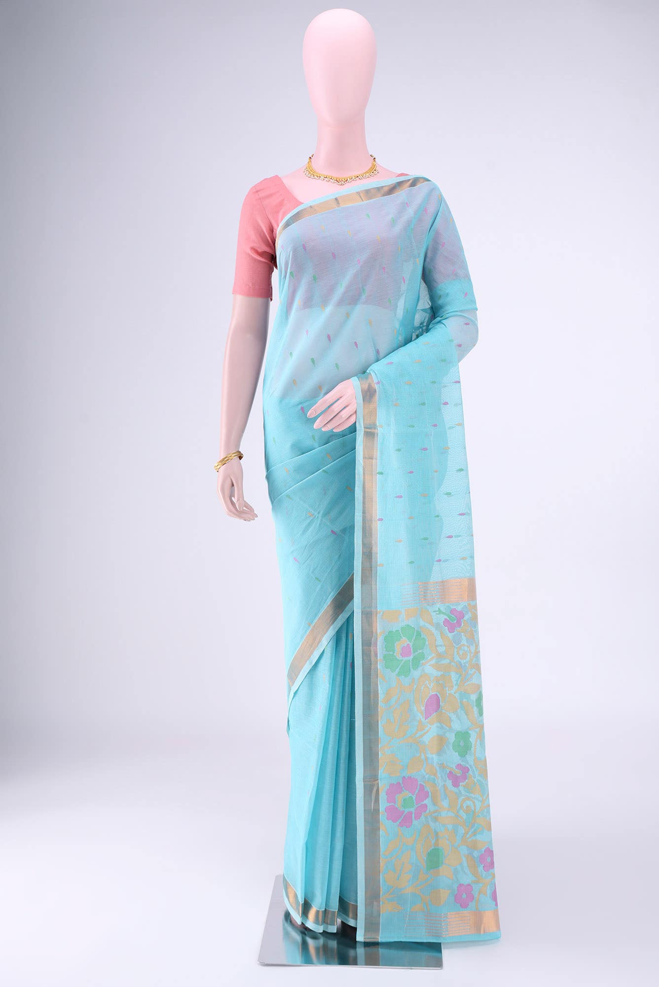 Sky Blue Uppada Silk Saree