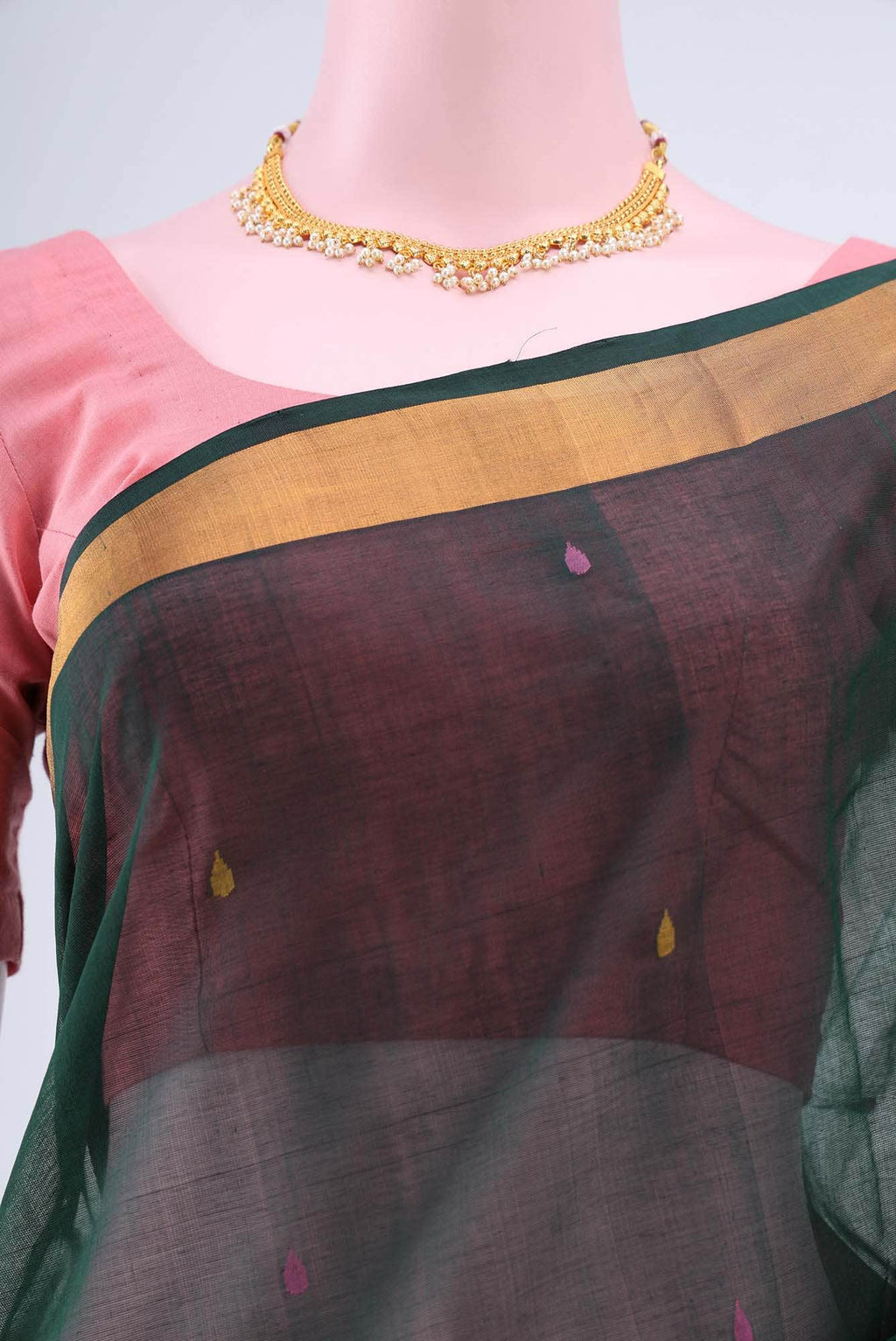 Bottle Green Uppada Silk Saree
