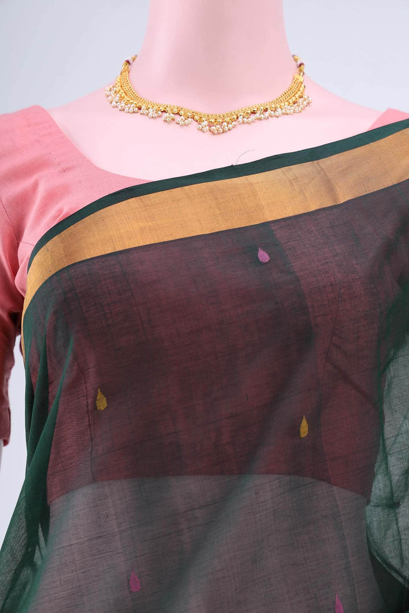 Bottle Green Uppada Silk Saree