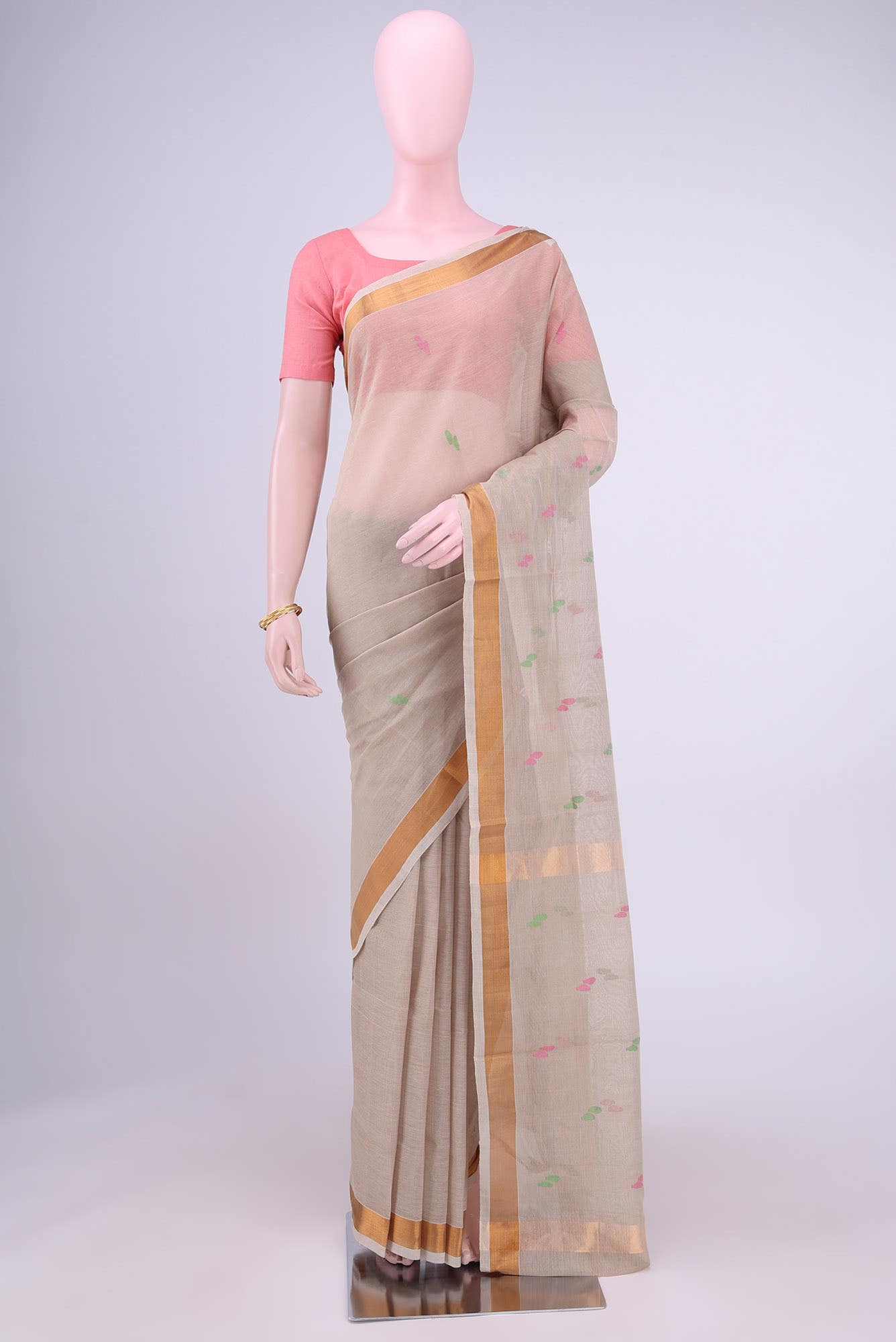 Beige Uppada Silk Saree