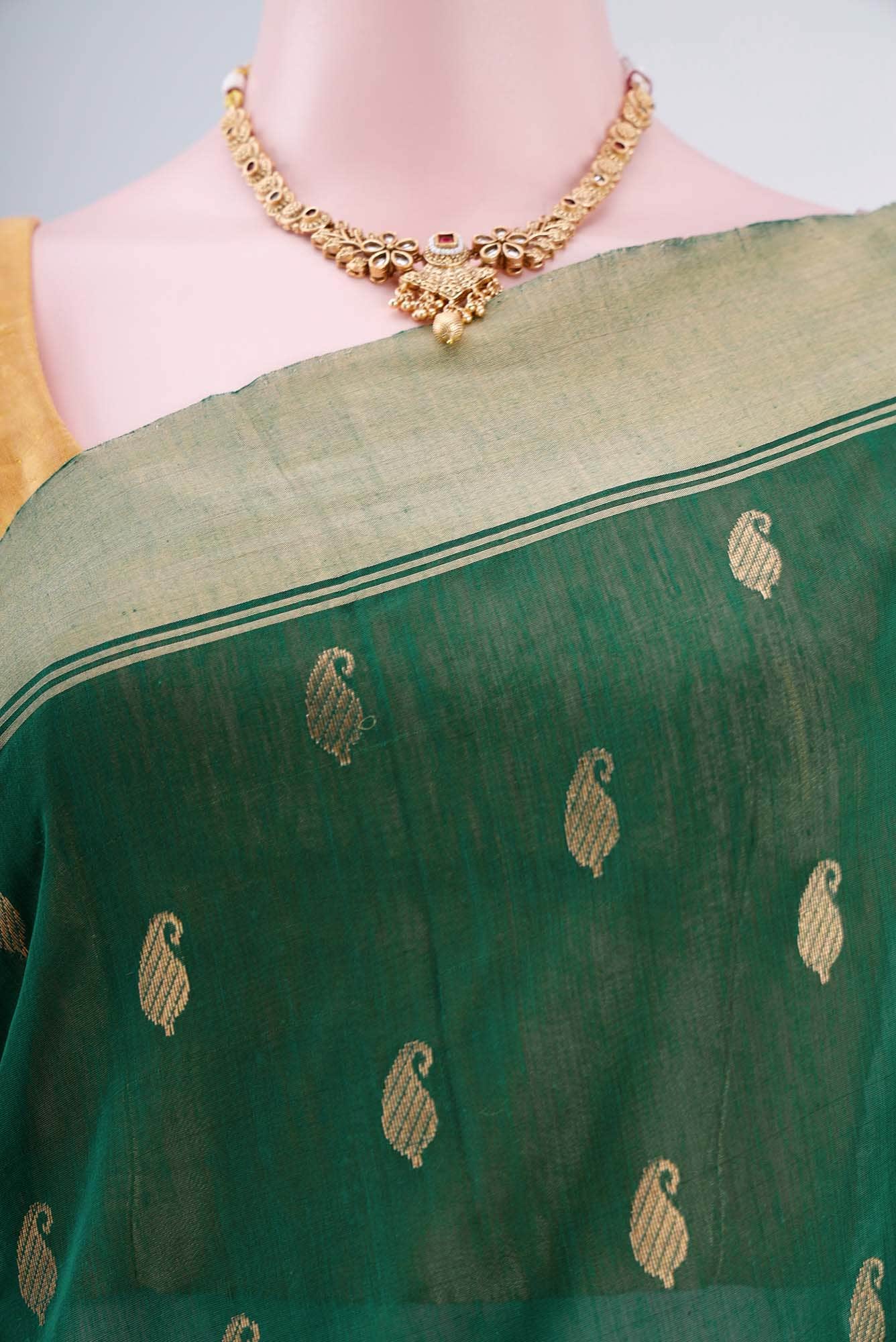 Green Chanderi Silk Saree