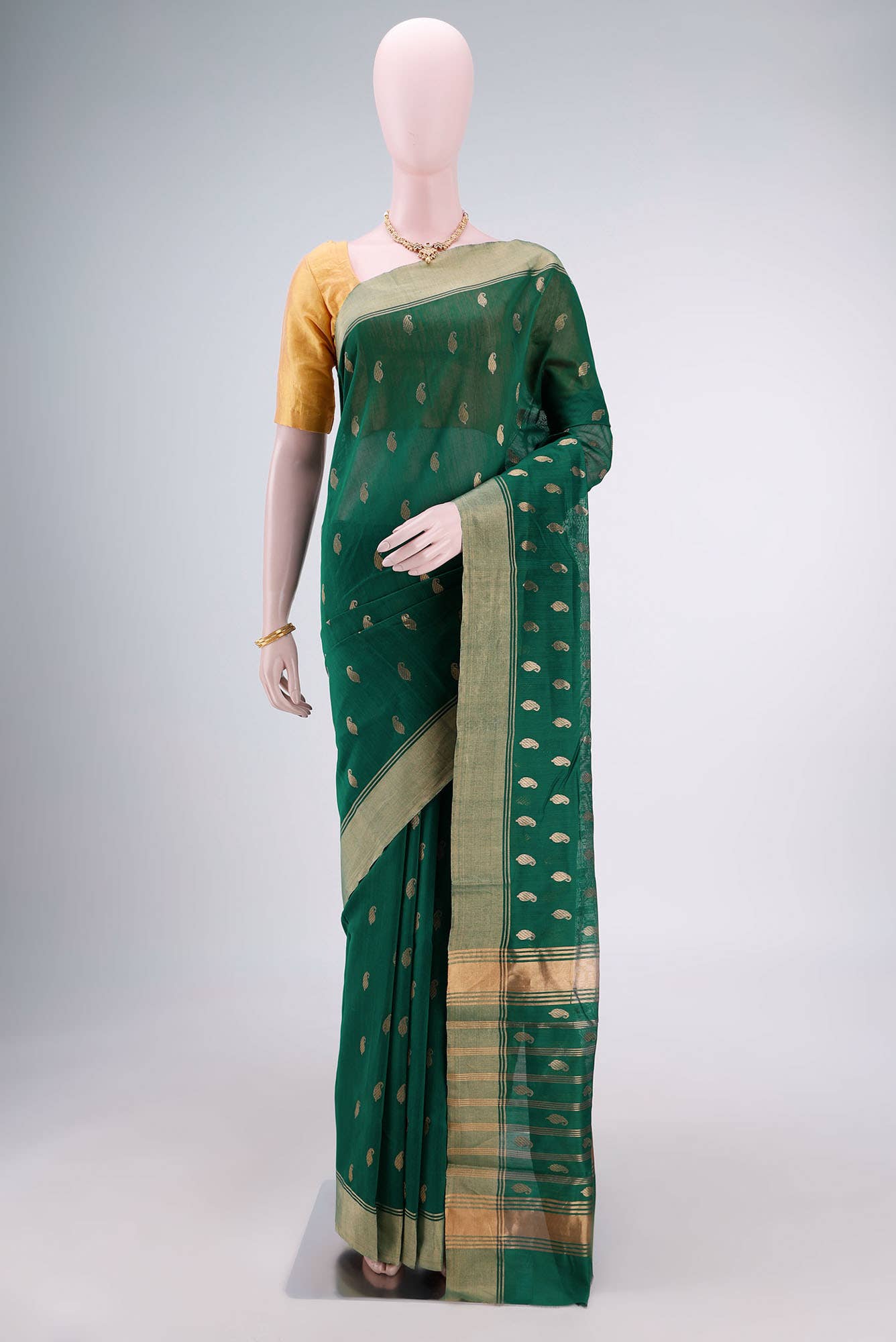 Green Chanderi Silk Saree