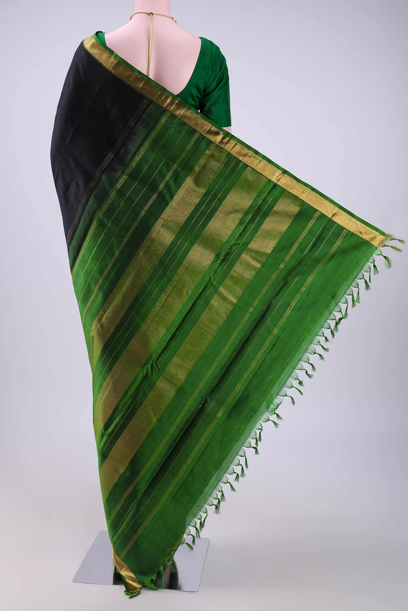 Black Kanchipuram Silk Saree