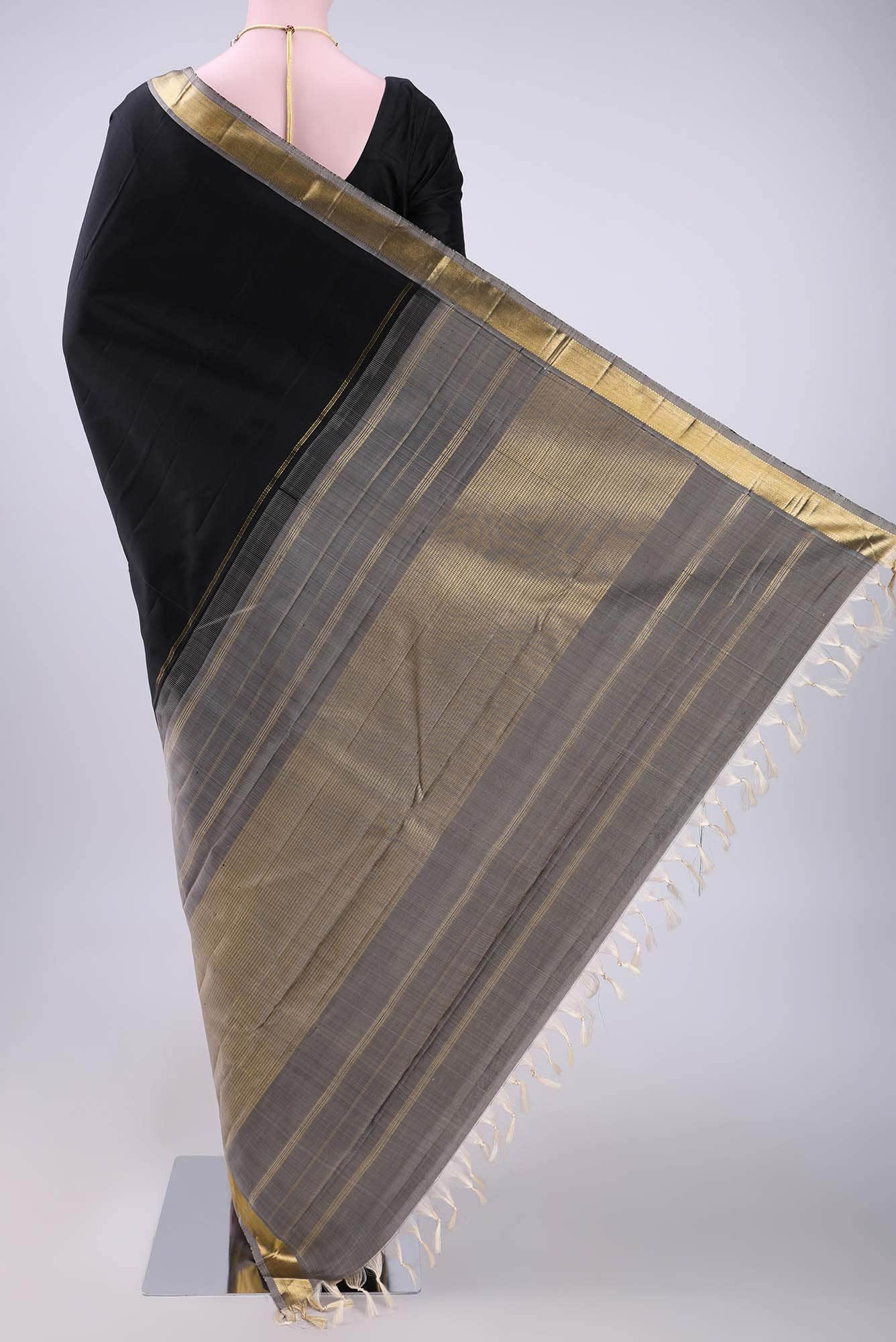 Black Kanchipuram Silk Saree