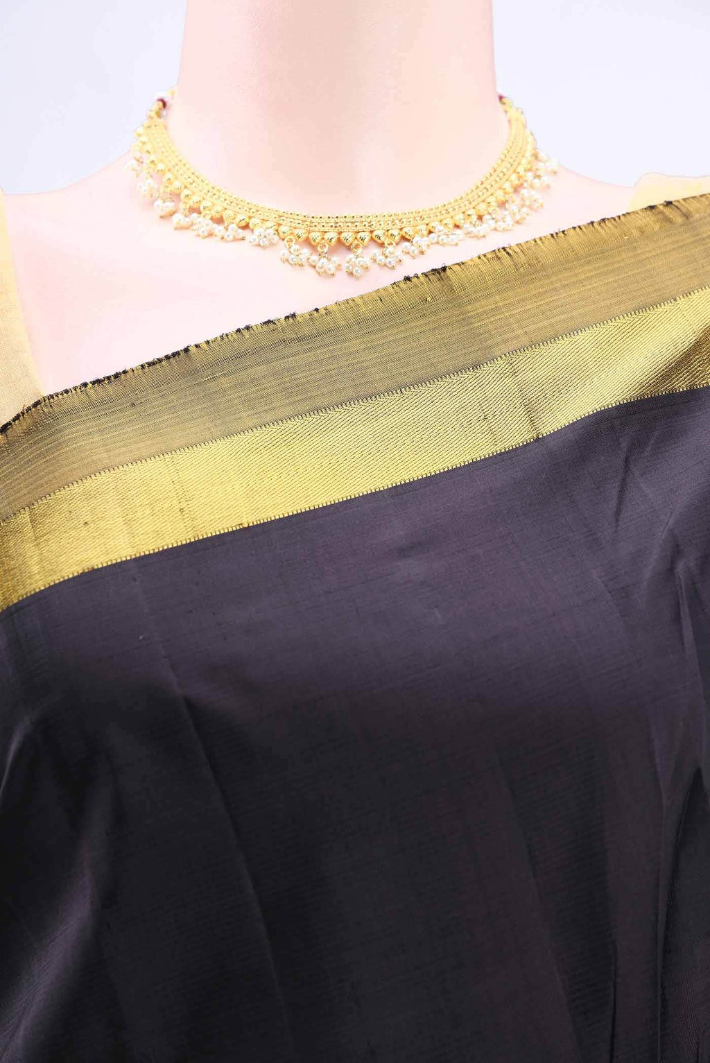 Black Kanchipuram Silk Saree