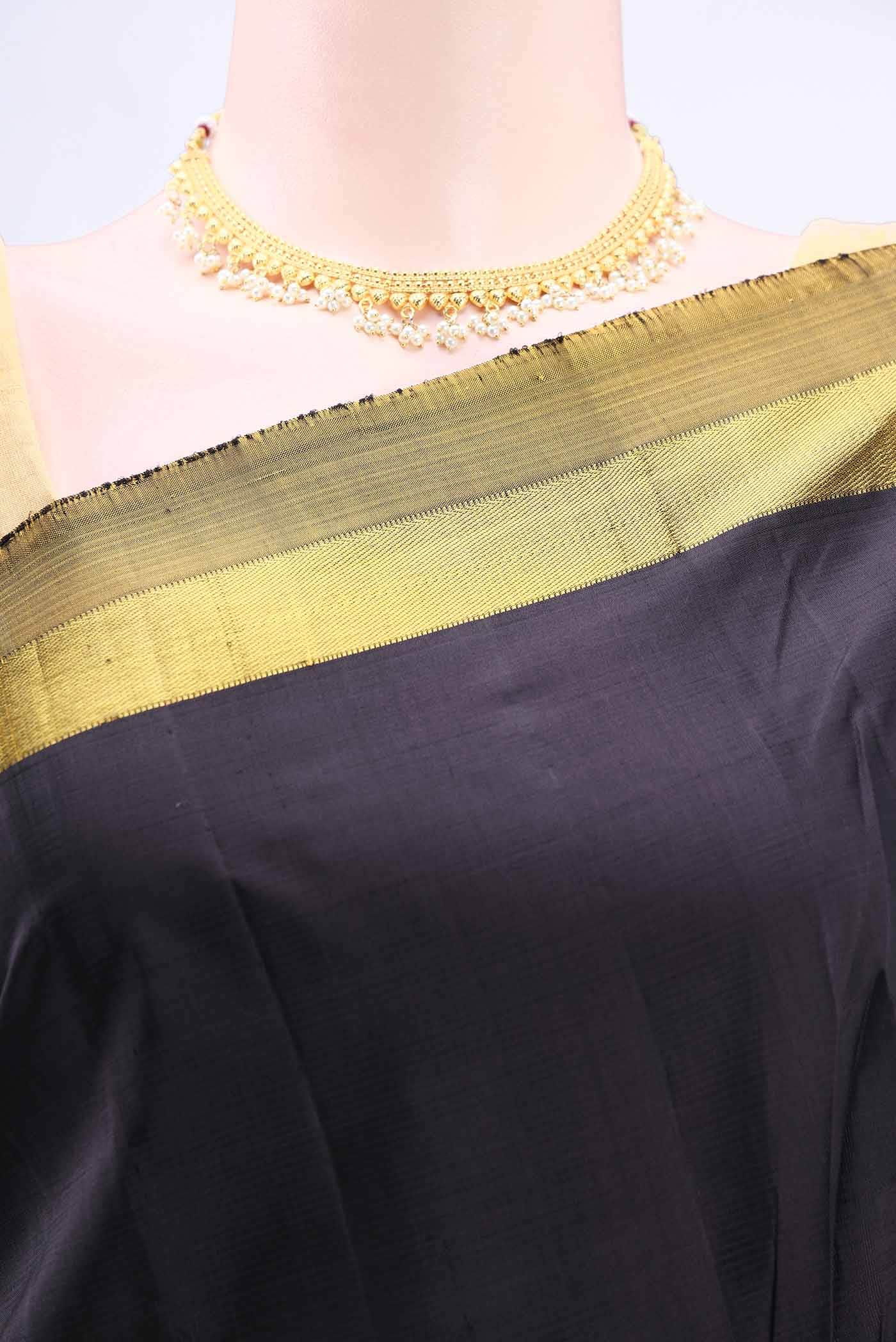 Black Kanchipuram Silk Saree