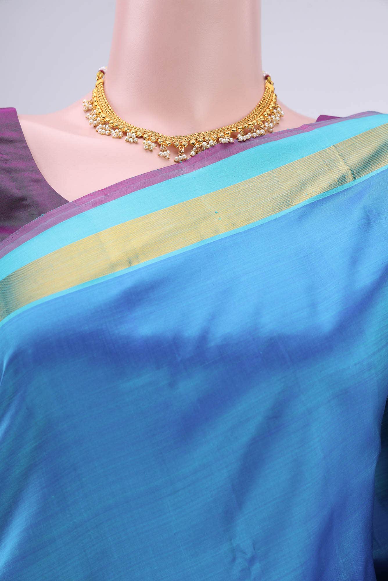 Blue Kanchipuram Silk Saree
