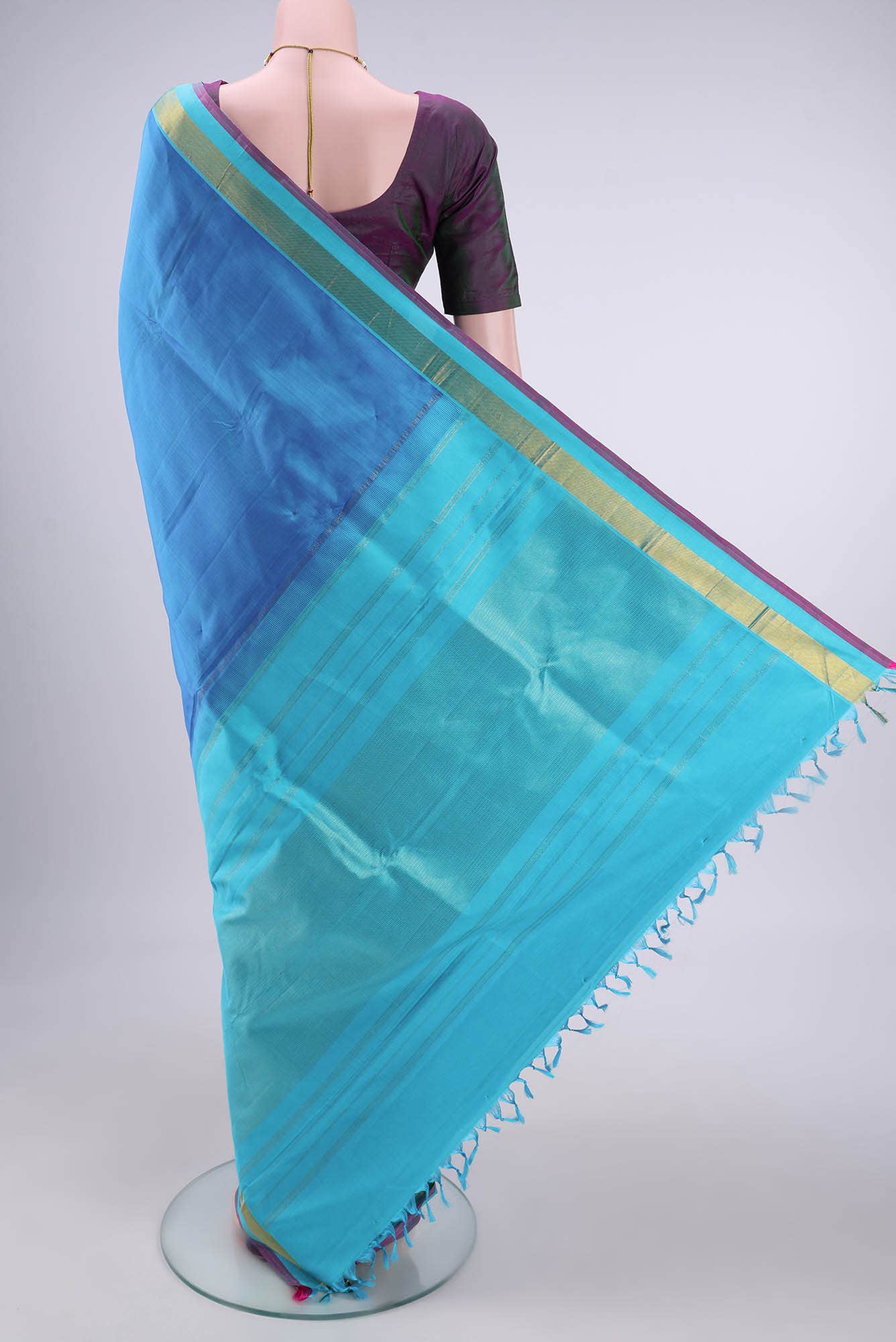 Blue Kanchipuram Silk Saree