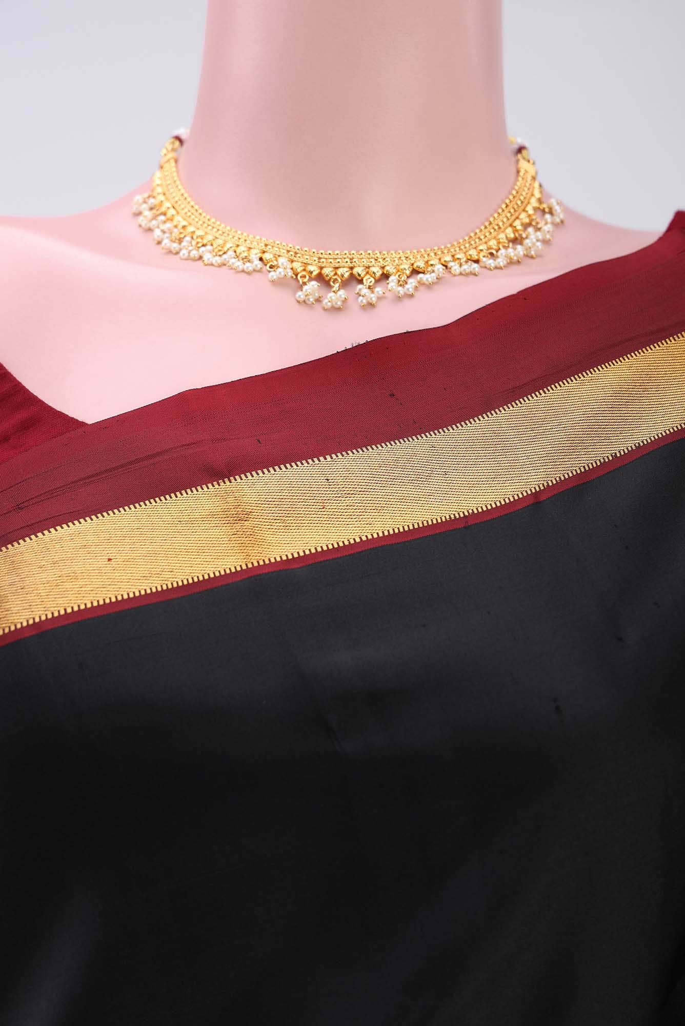 Black Kanchipuram Silk Saree