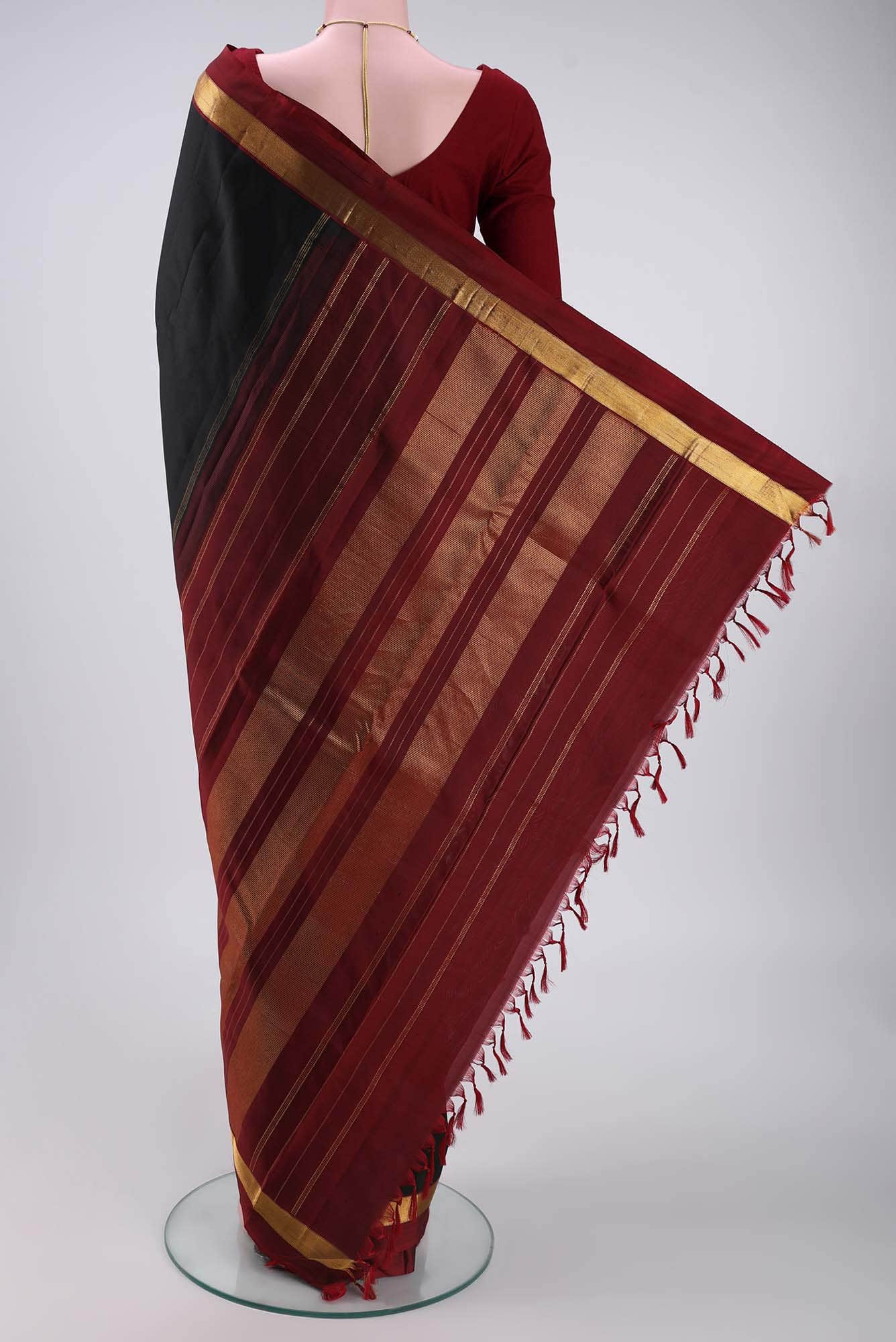 Black Kanchipuram Silk Saree