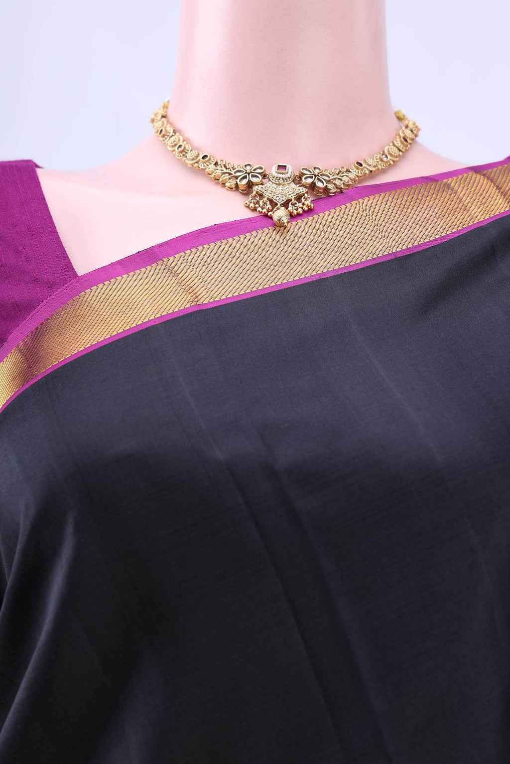 Black Kanchipuram Saree