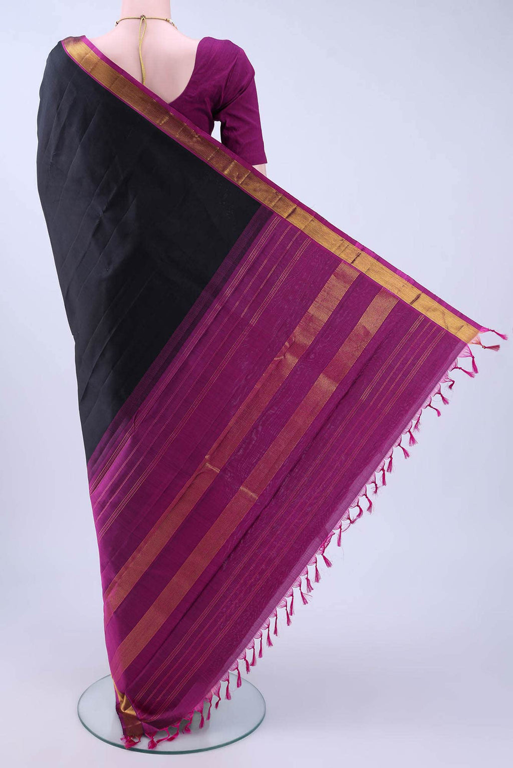 Black Kanchipuram Saree