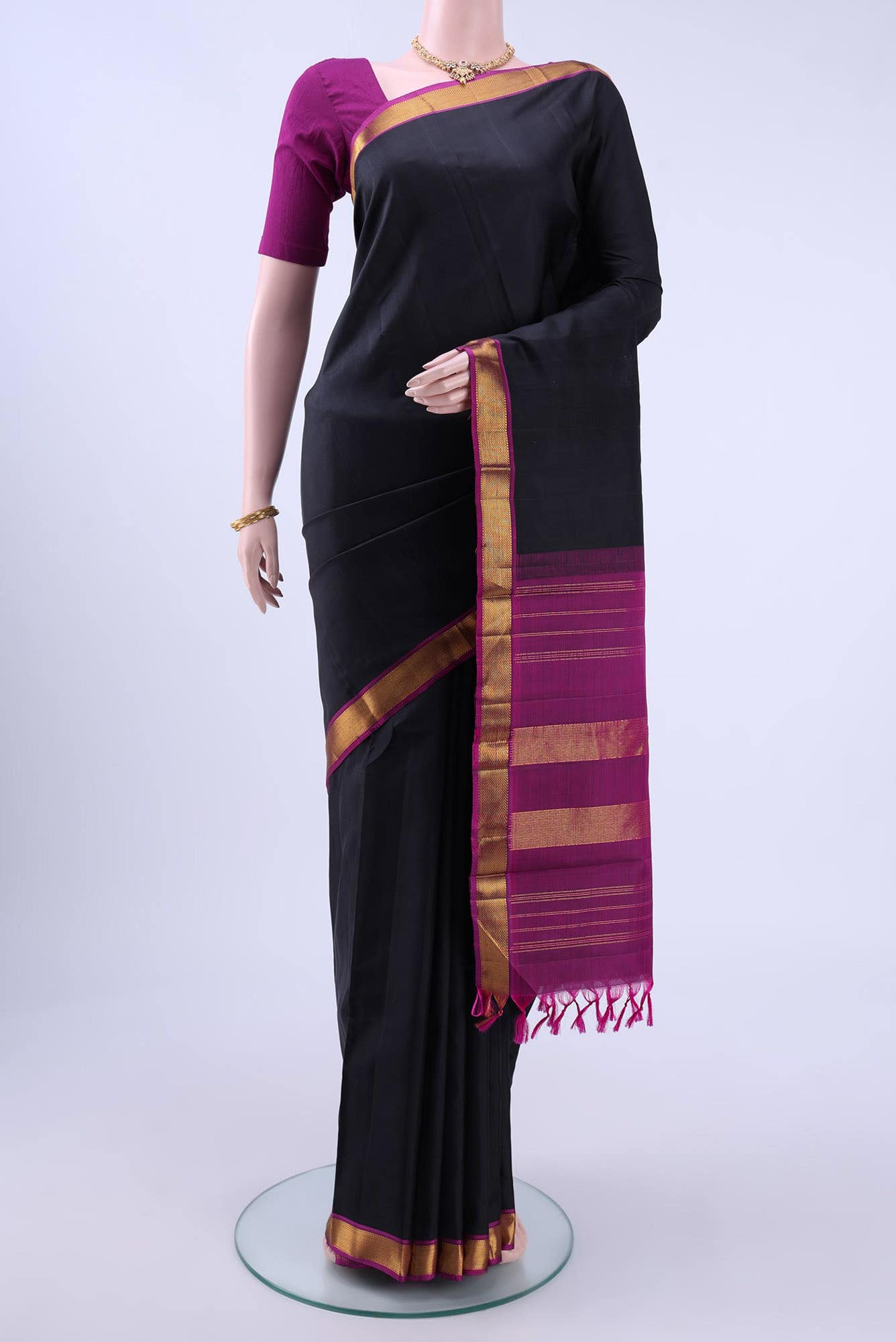 Black Kanchipuram Saree