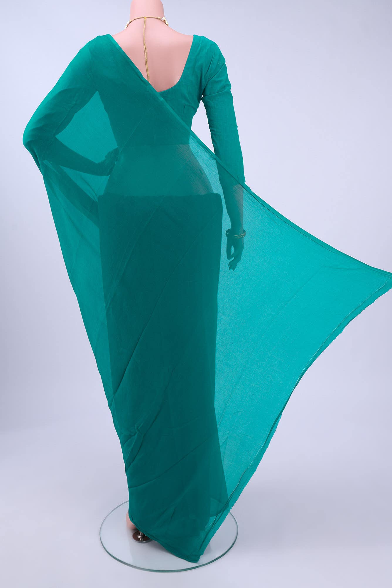 Blue Chanderi Silk Cotton Saree