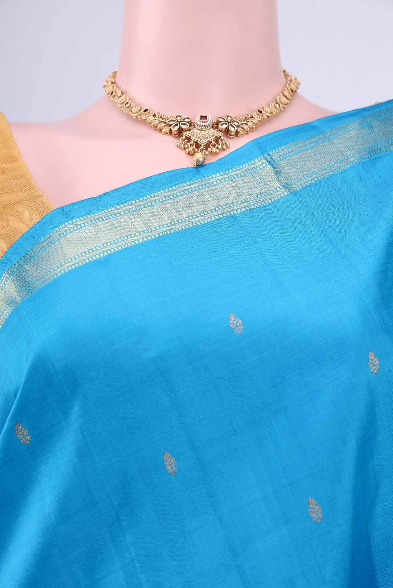 Blue Kanchipuram Silk Saree