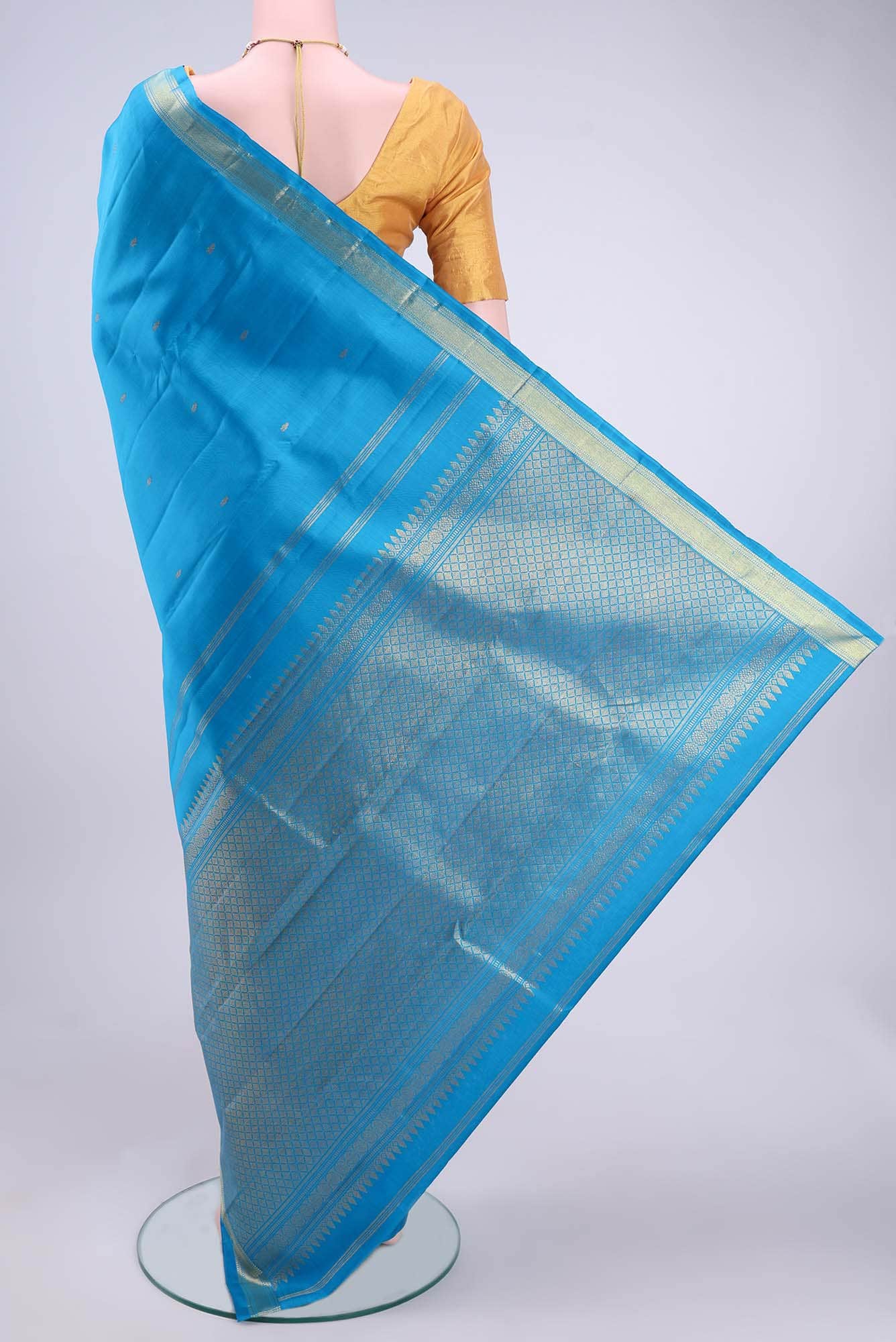 Blue Kanchipuram Silk Saree